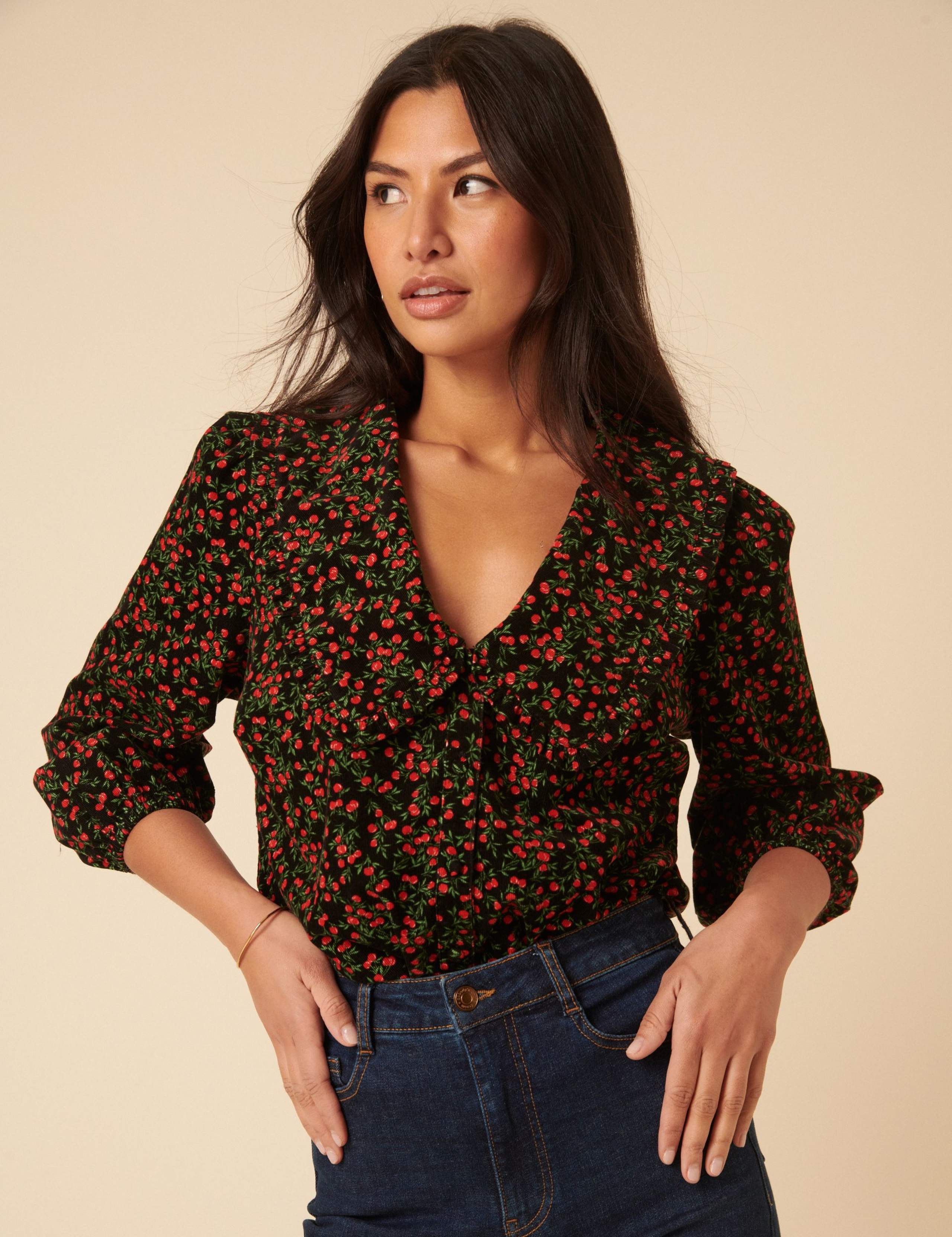Pure Cotton Floral Blouse