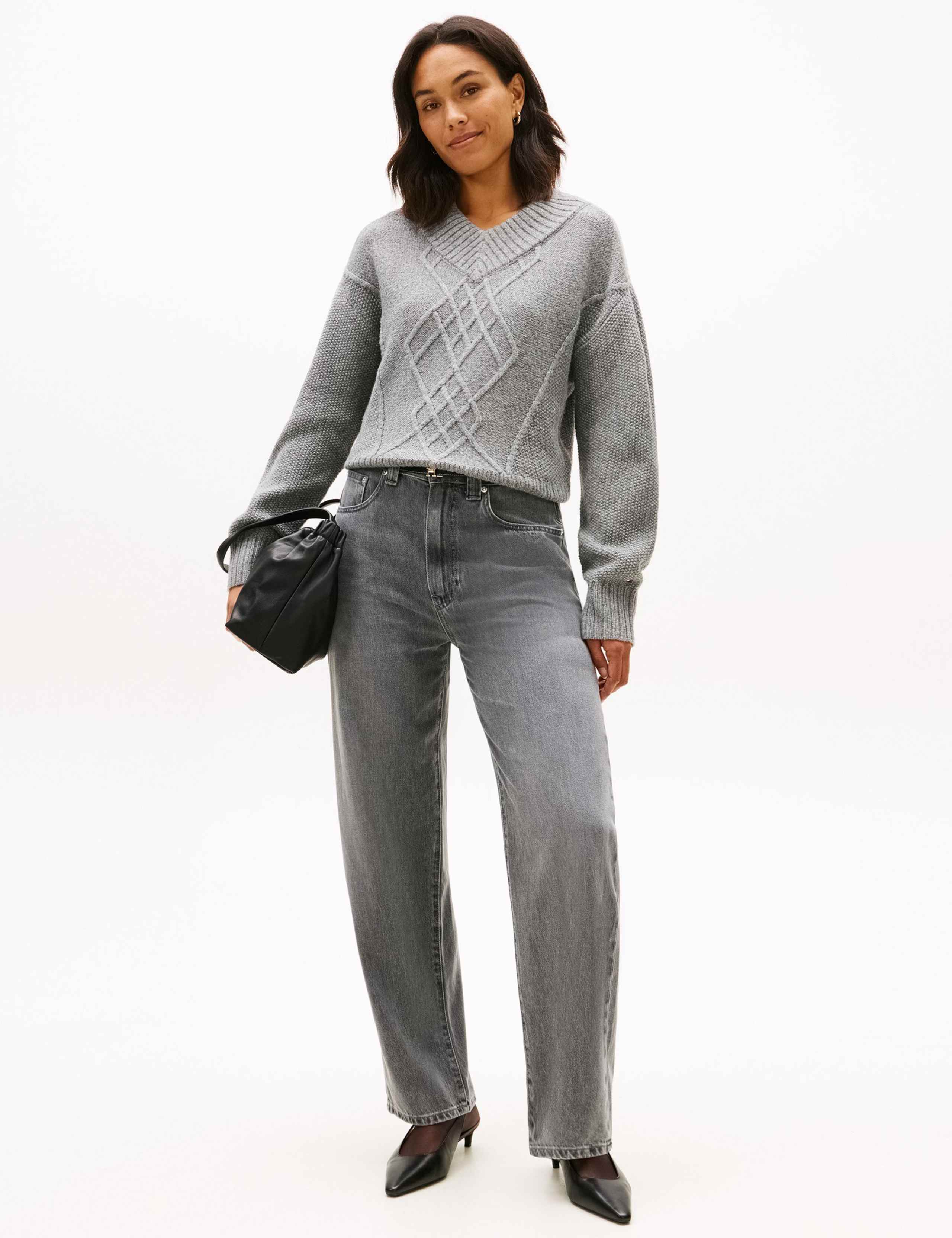 High Waisted Barrel Jeans