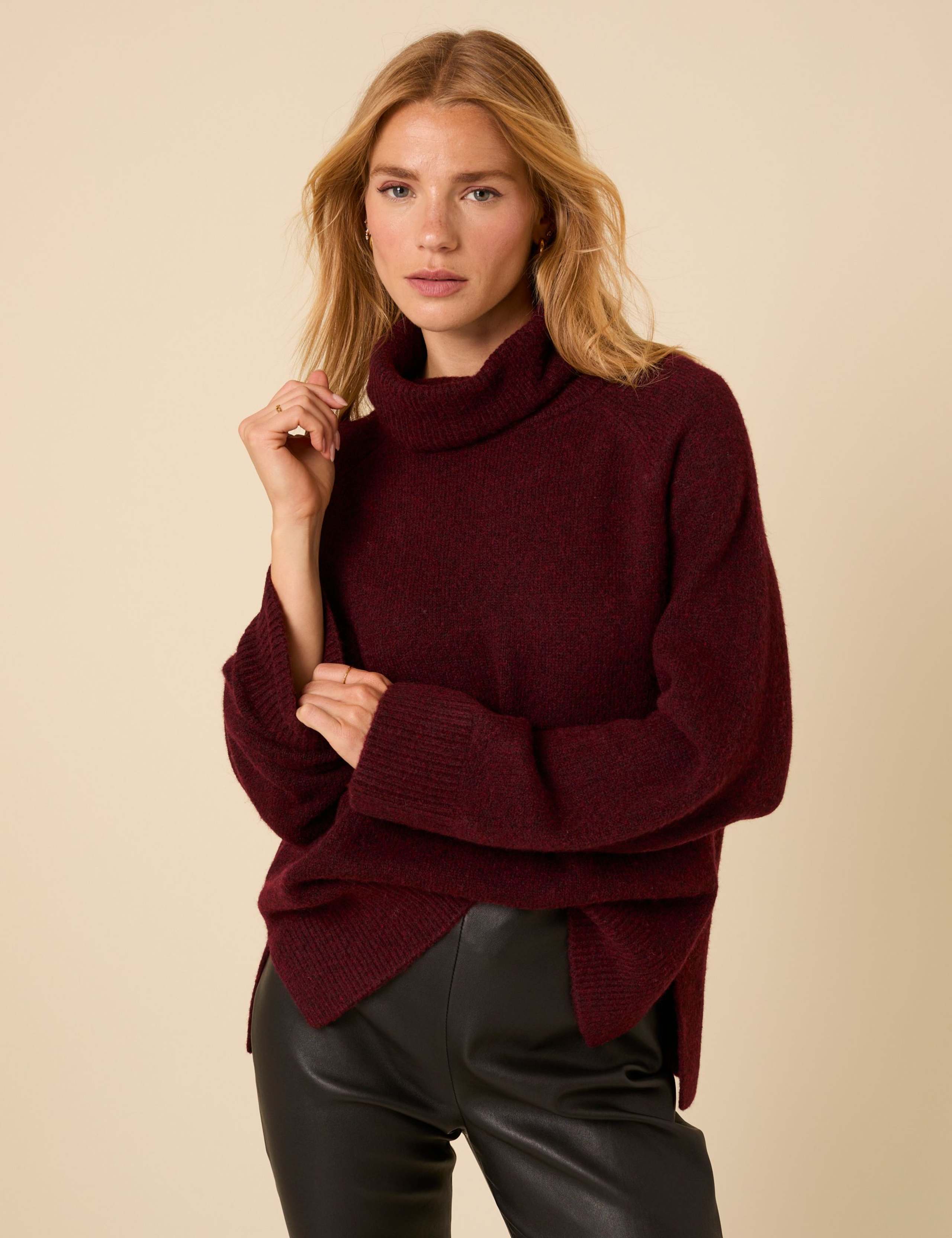 Roll Neck Relaxed Fit Jumper