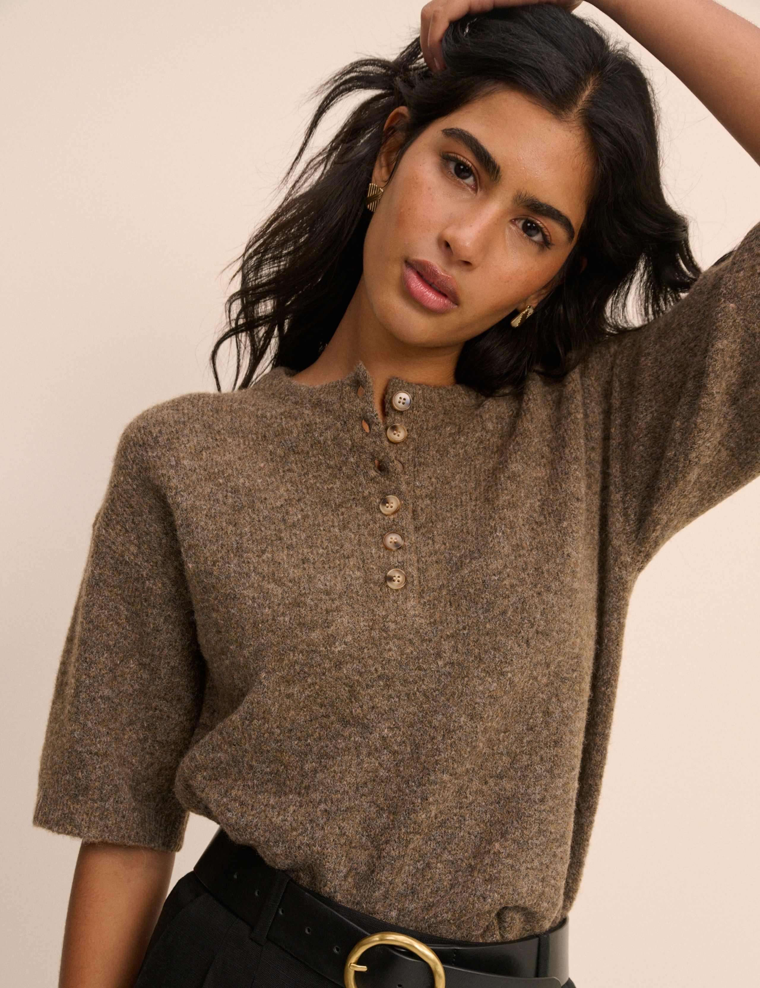 Knitted Top with Wool