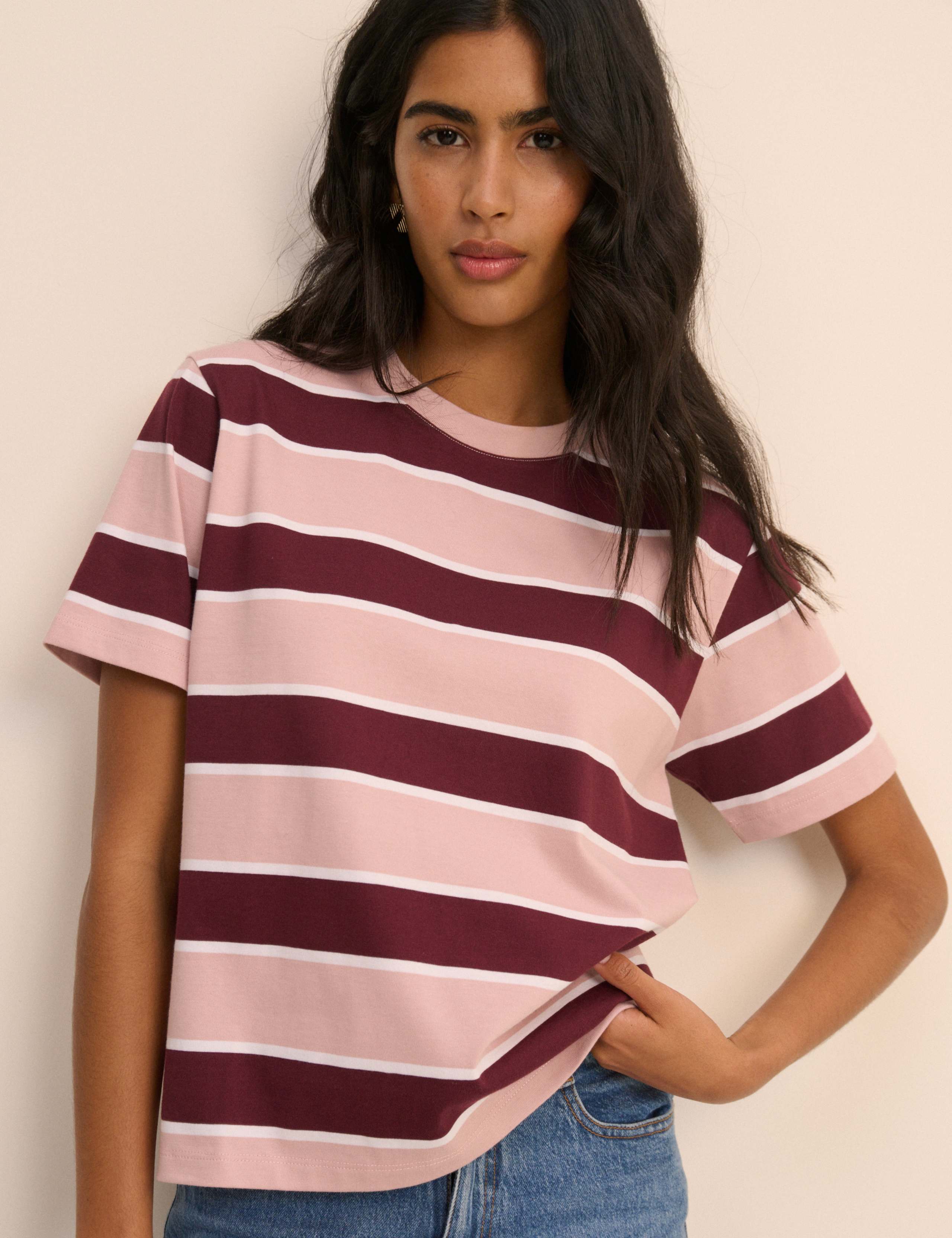 Pure Cotton Striped Boxy Top
