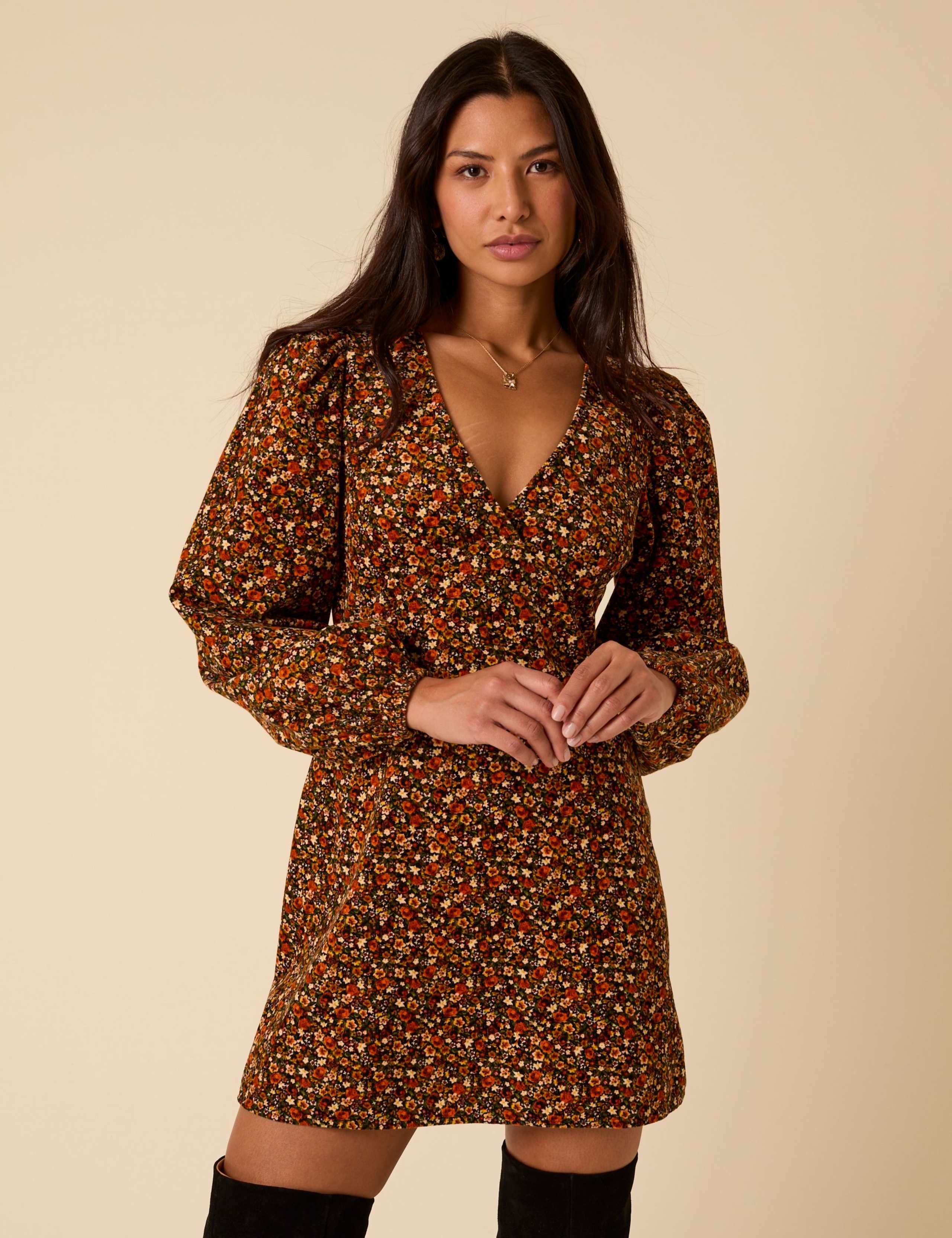 Pure Cotton Ditsy Floral Mini Dress
