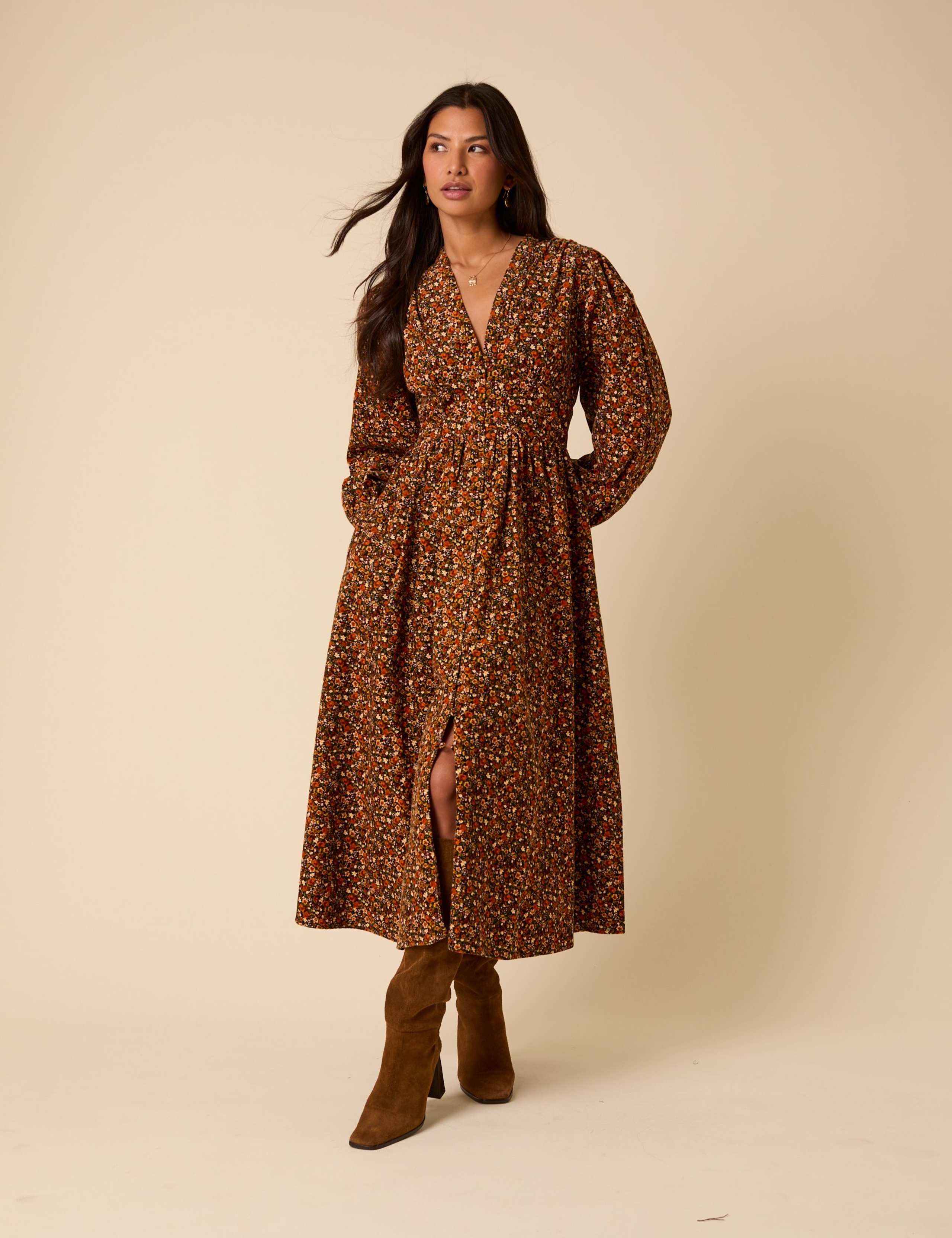 Pure Cotton Button Down Midi Dress