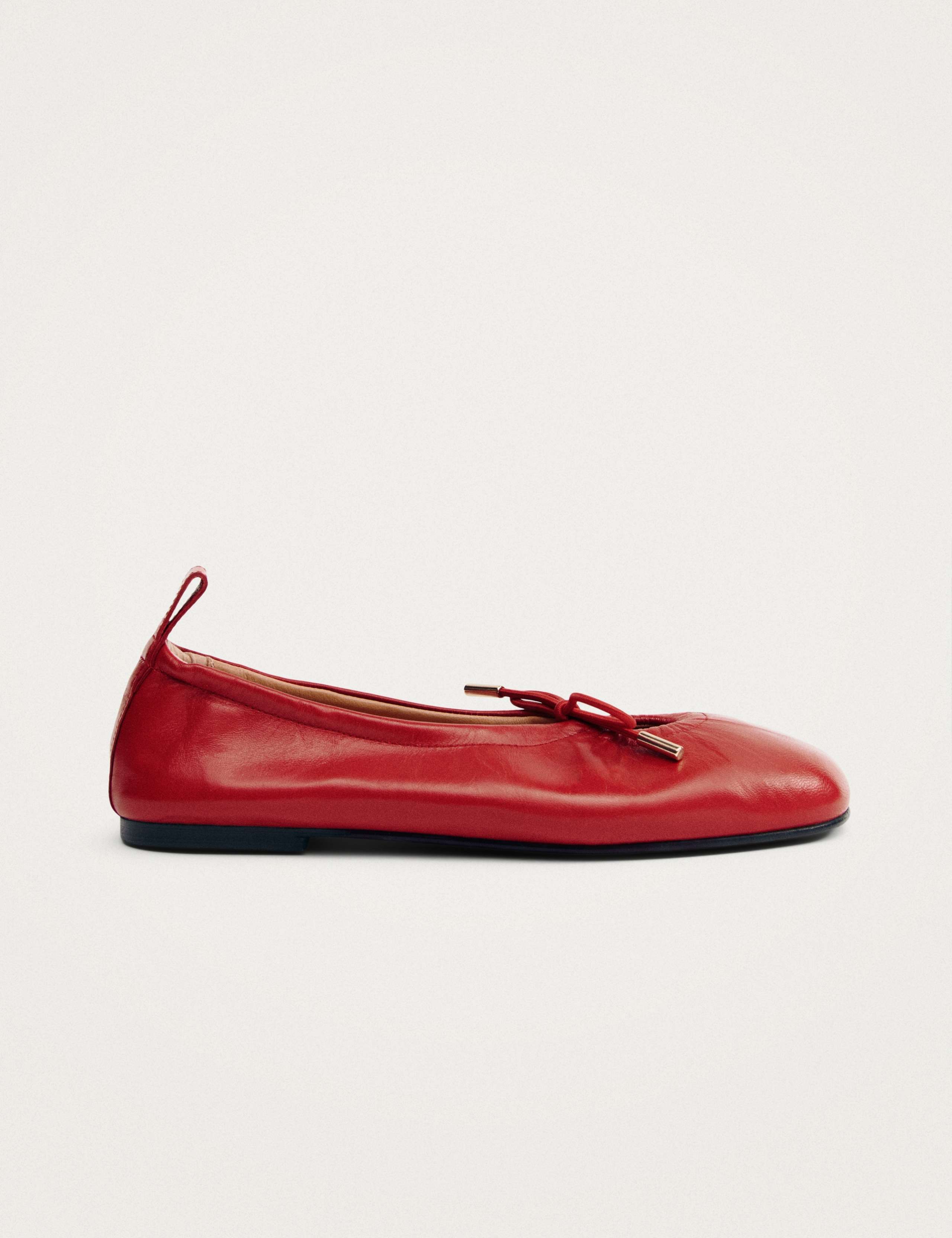 Rosalind Leather Bow Flat Ballet Pumps