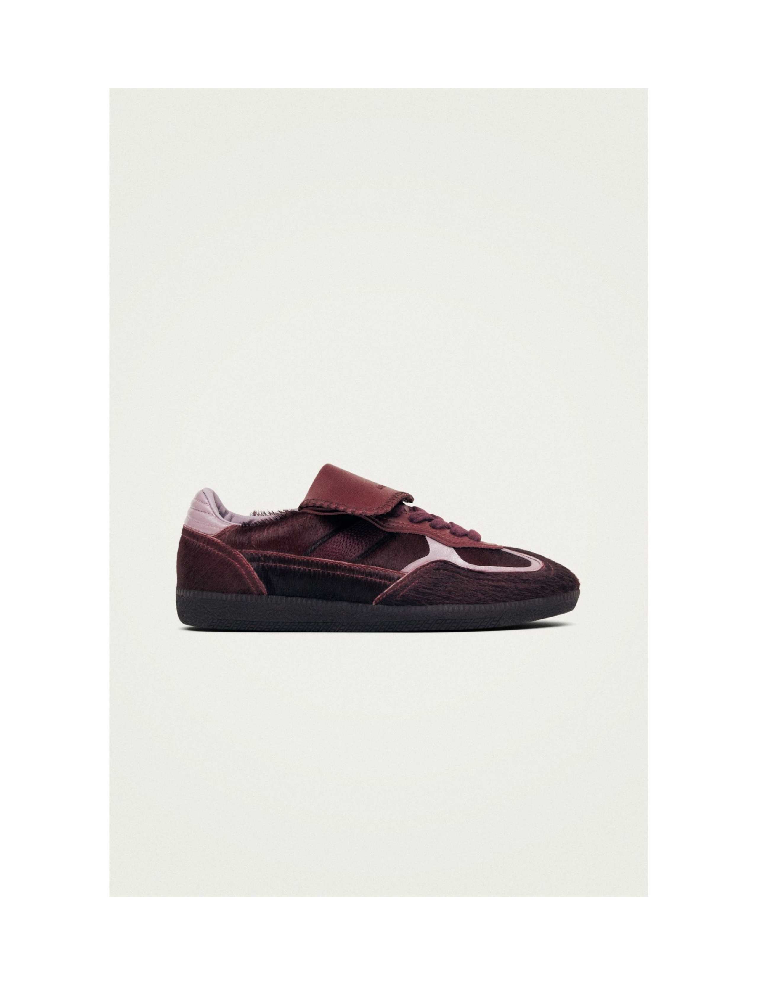 Tb.490 Club Burgundy Leather Lace Up Trainers