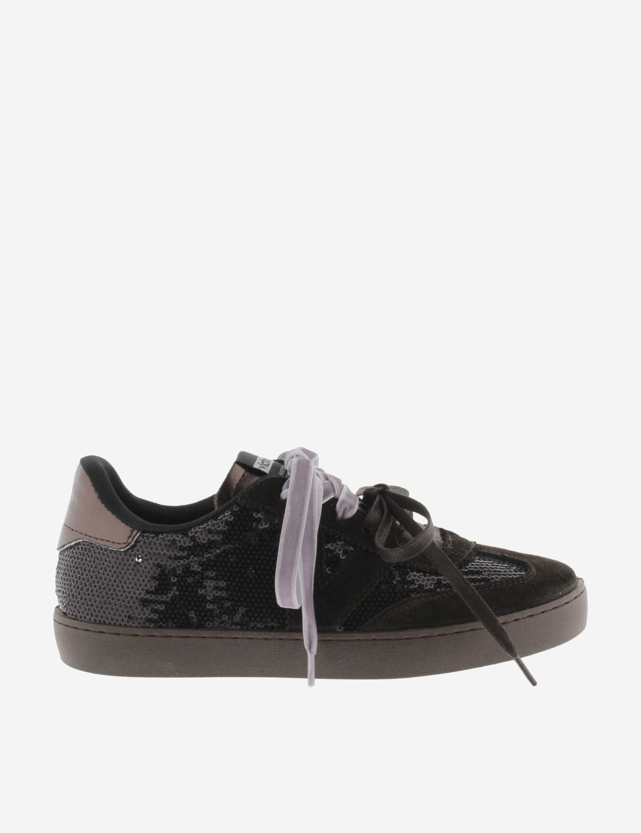 Leather Lace Up Sparkly Trainers