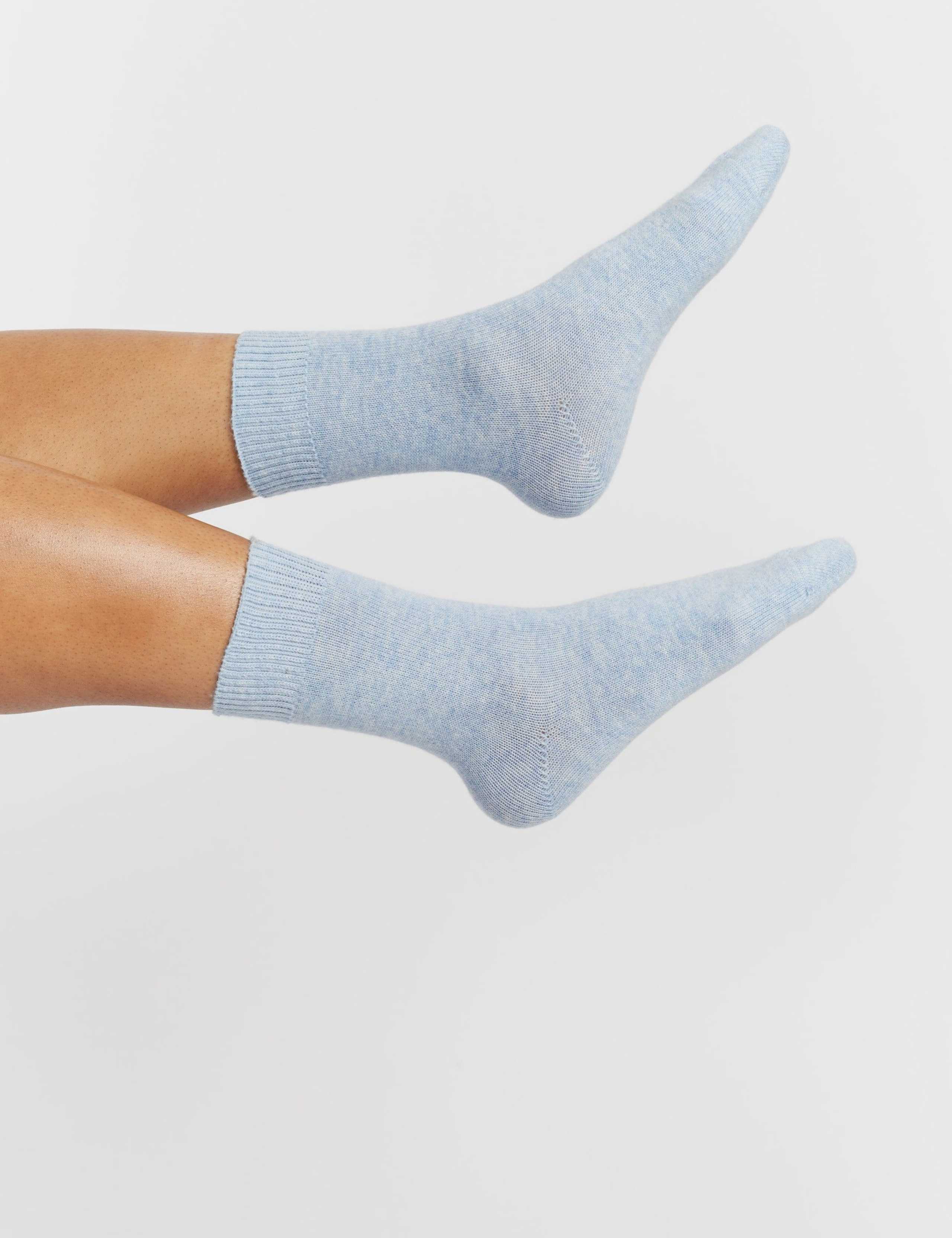 Wool Rich Ankle High Socks with Cashmere