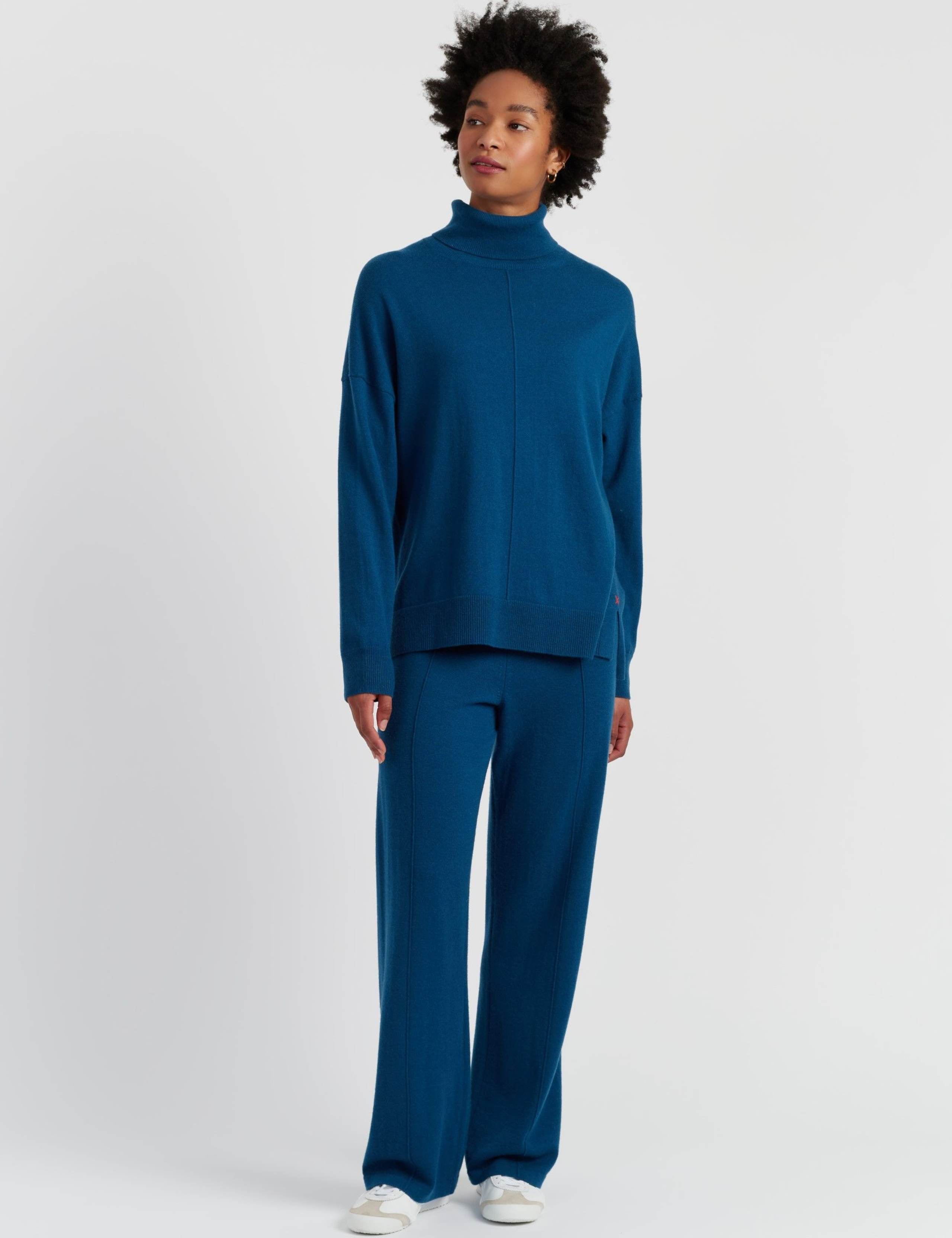 Wool Rich Roll Neck Jumper with Cashmere