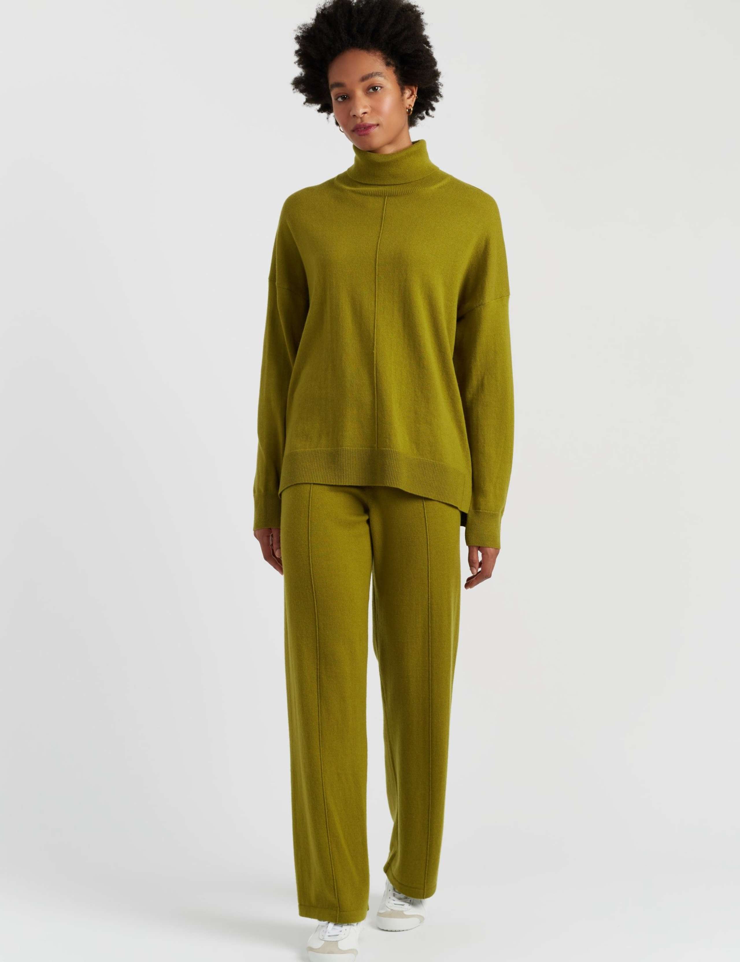 Wool Rich Roll Neck Jumper with Cashmere