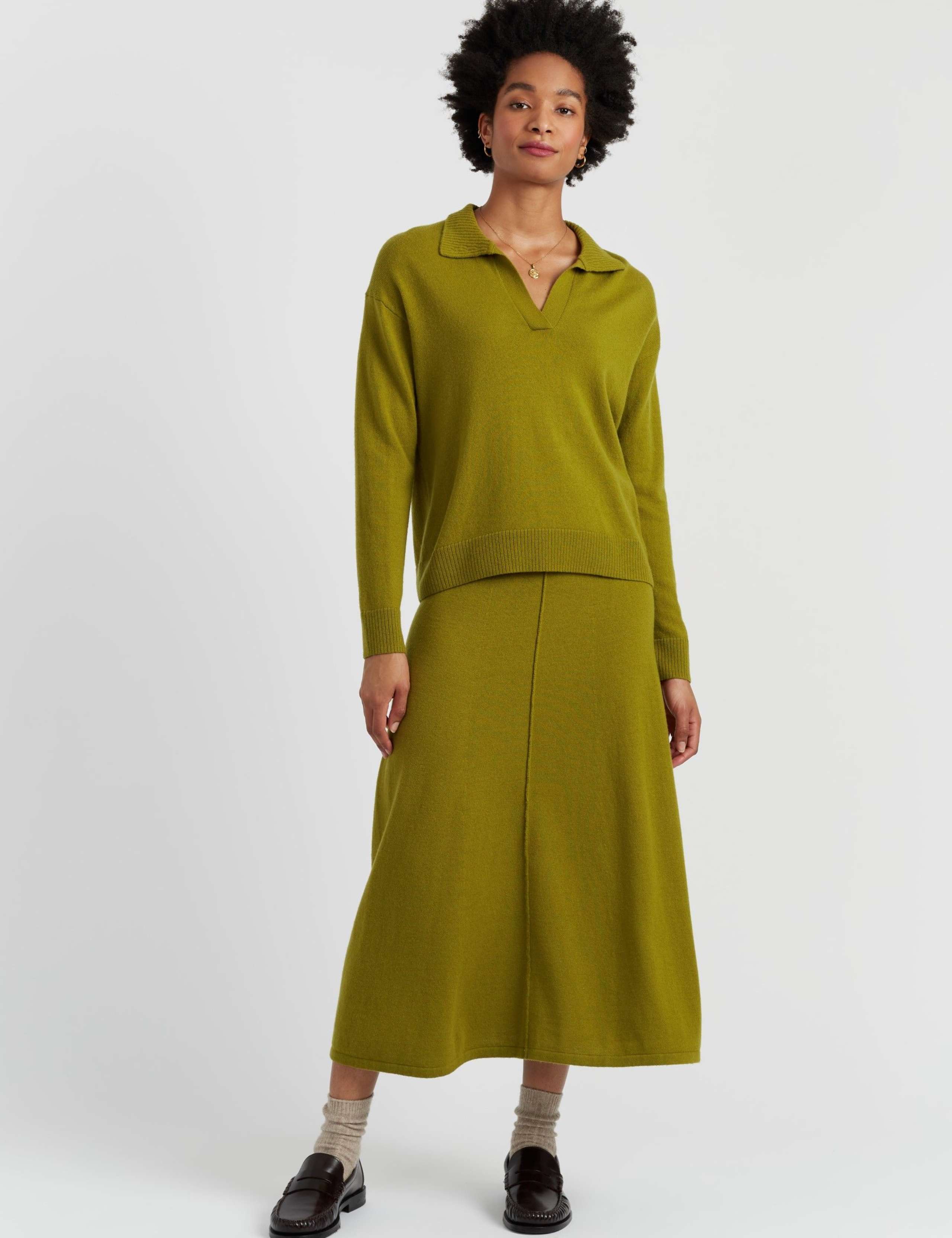 Wool Rich Collared Jumper with Cashmere