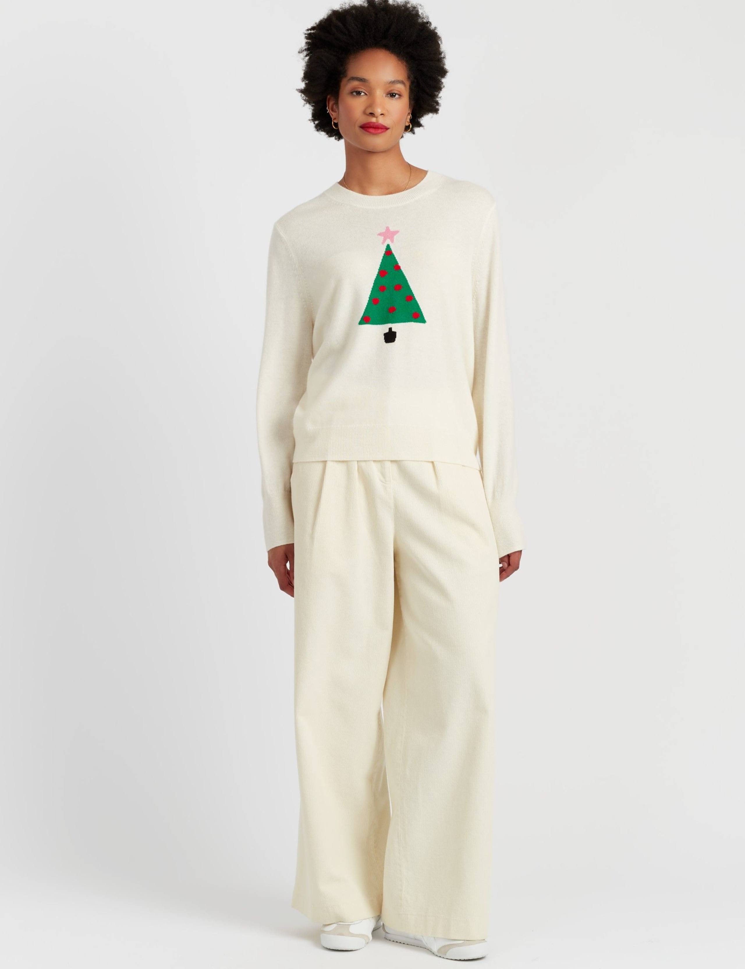 Wool and Cashmere Christmas Tree Jumper