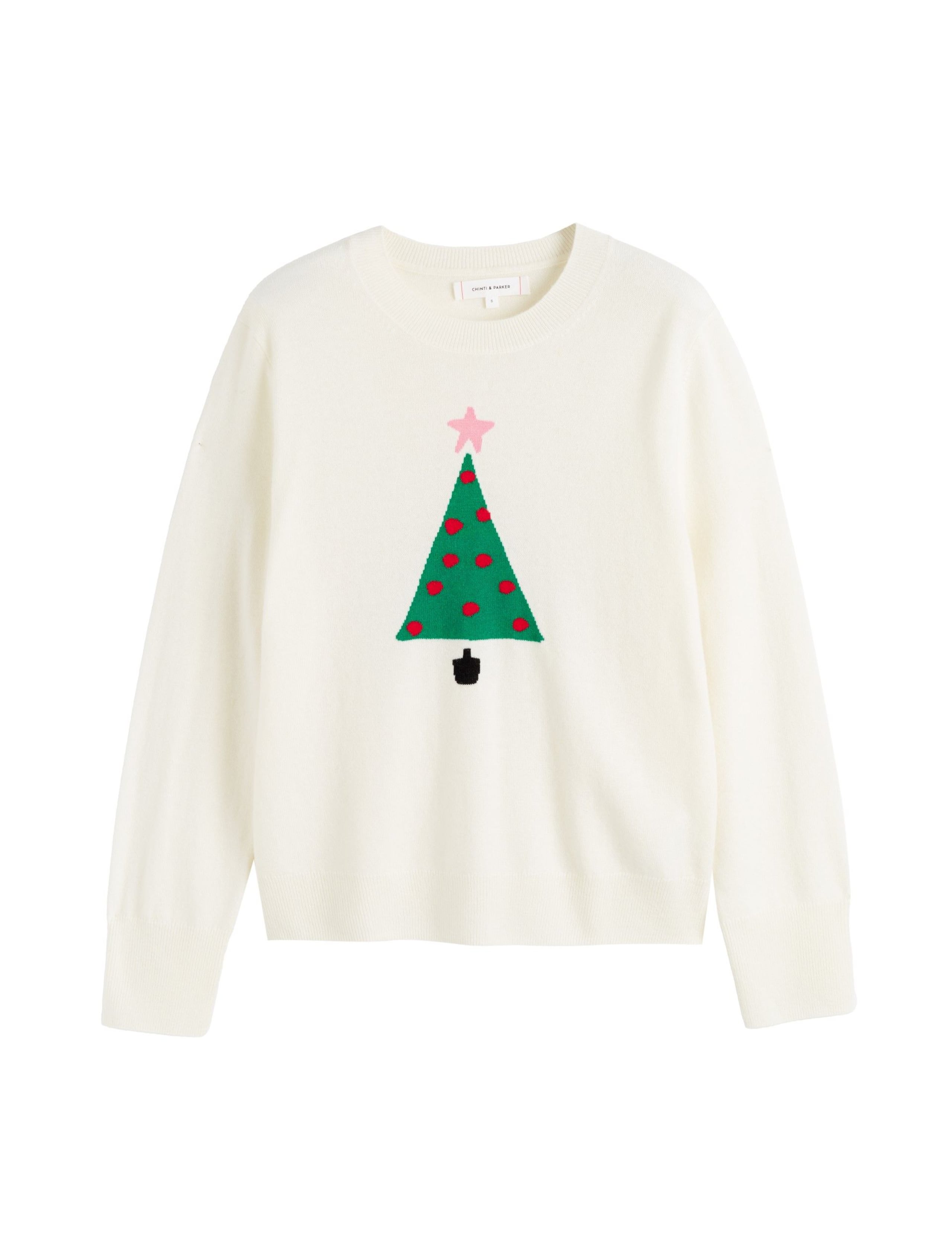 Wool and Cashmere Christmas Tree Jumper