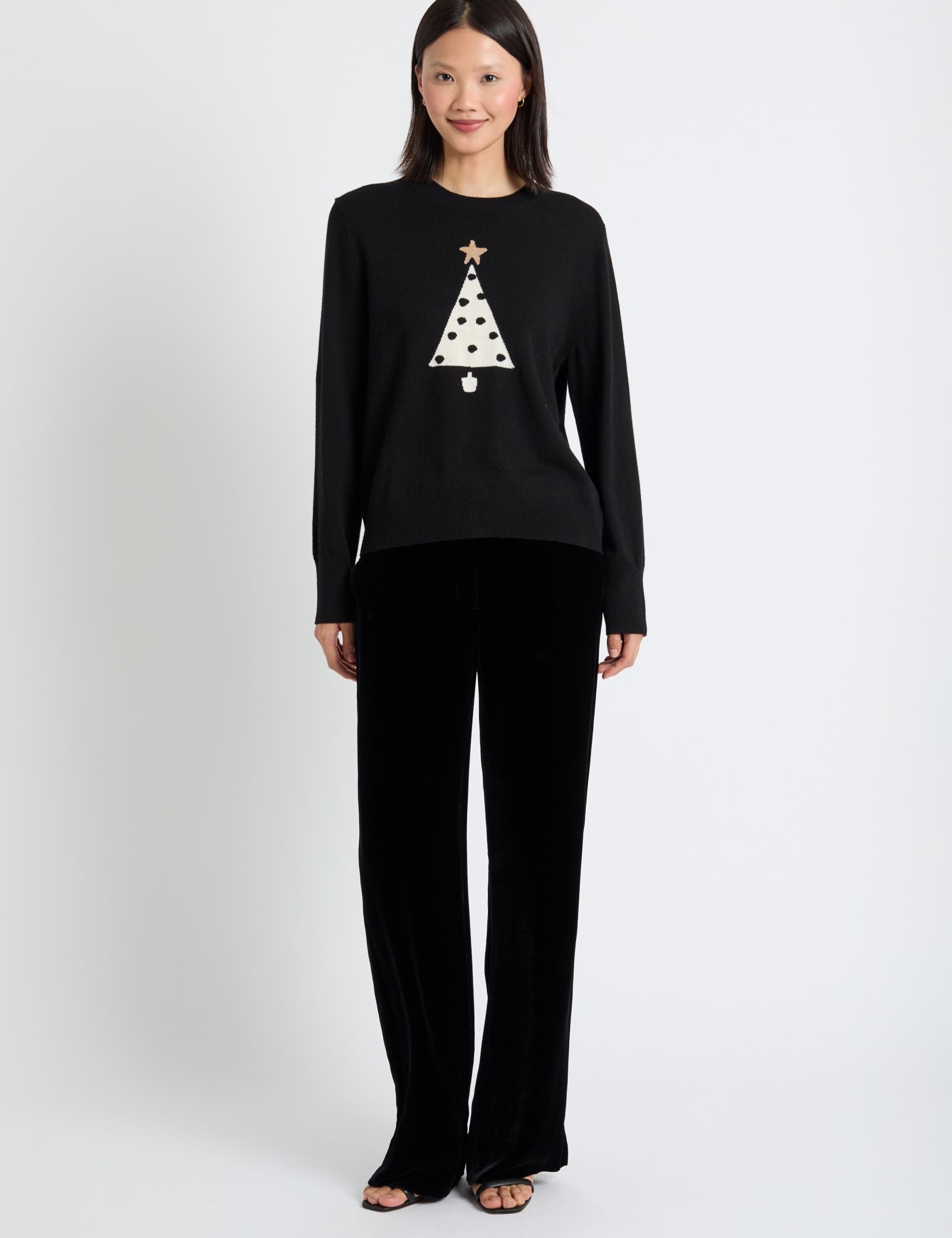 Wool and Cashmere Christmas Tree Jumper