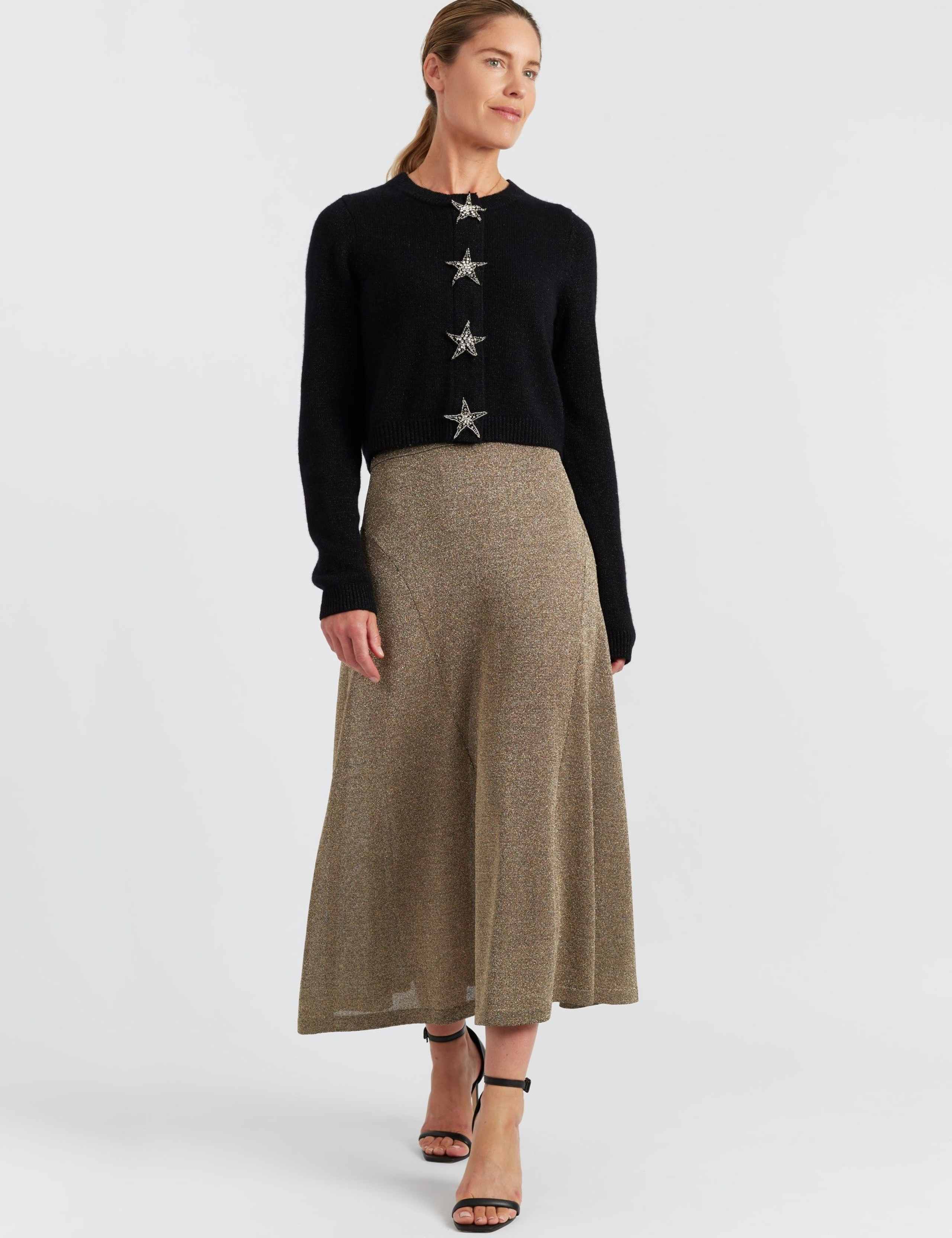 Wool Rich Star Cardigan with Cashmere
