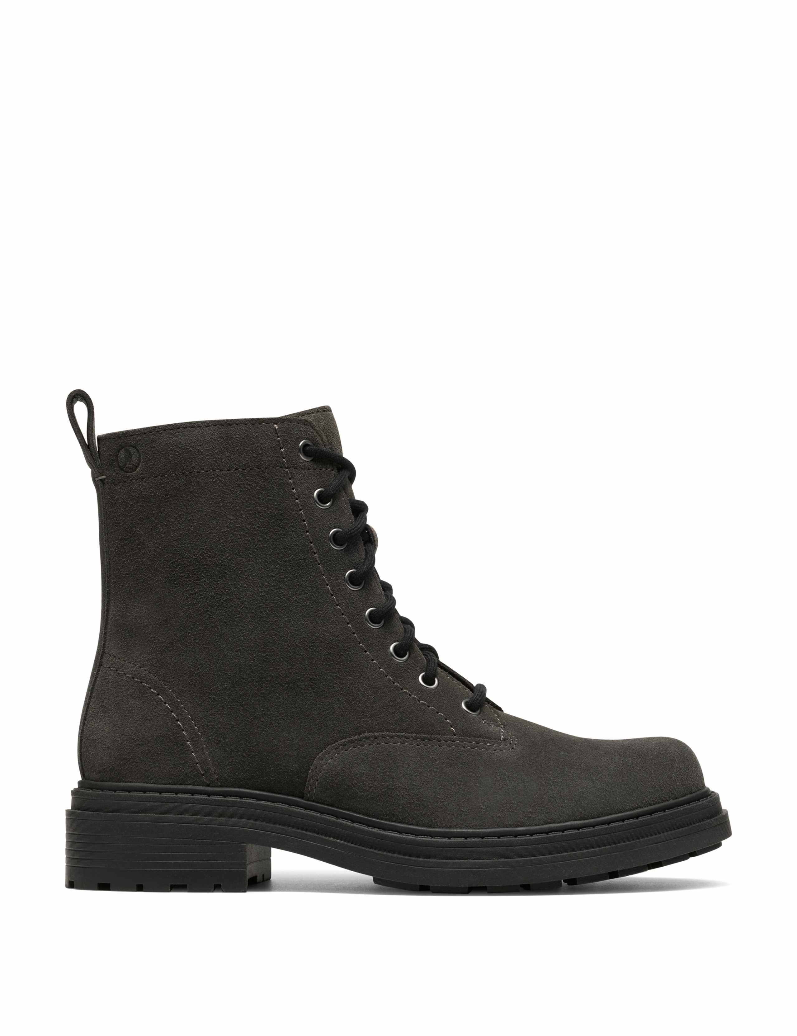 Suede Lace Up Ankle Boots