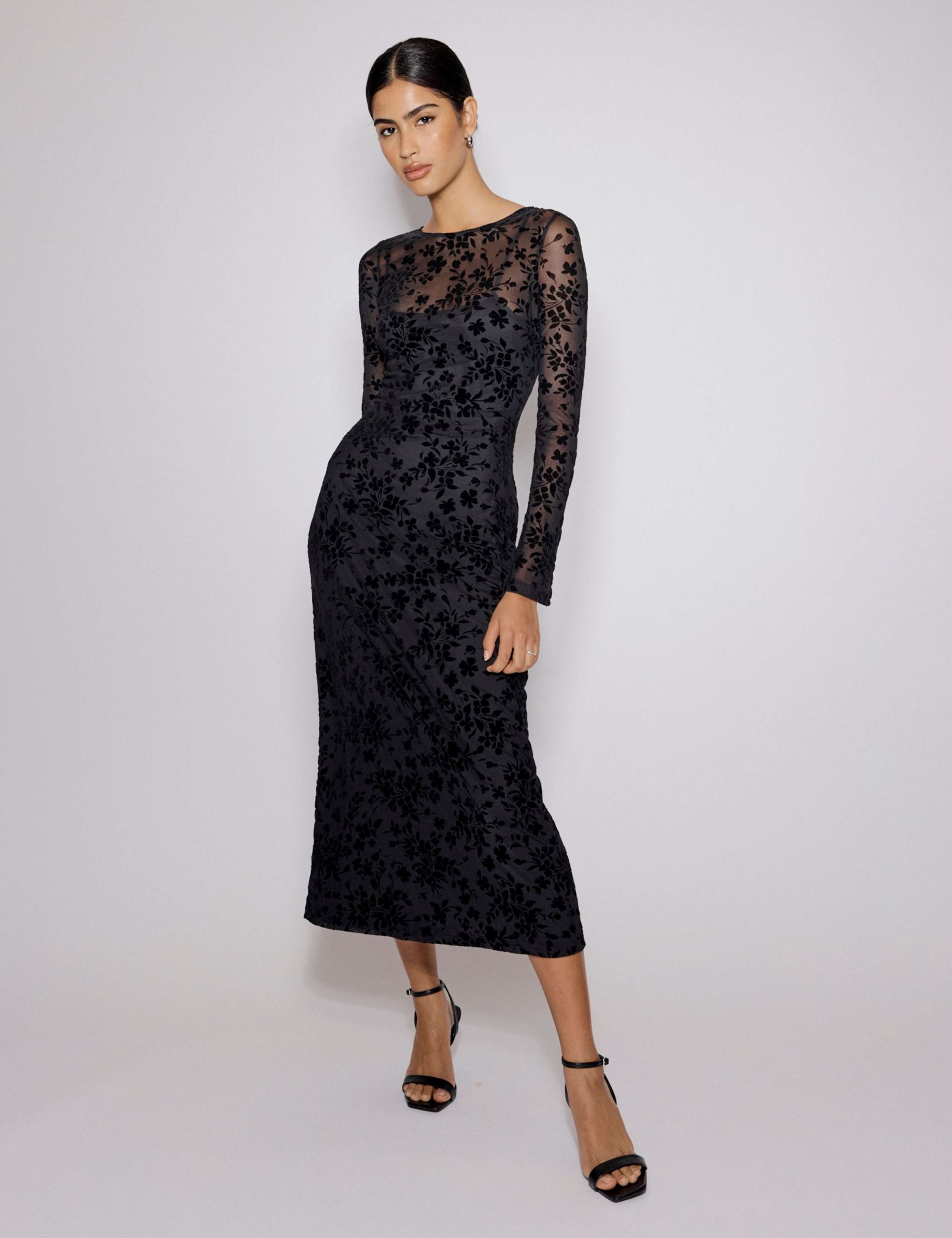 Floral Midi Waisted Dress