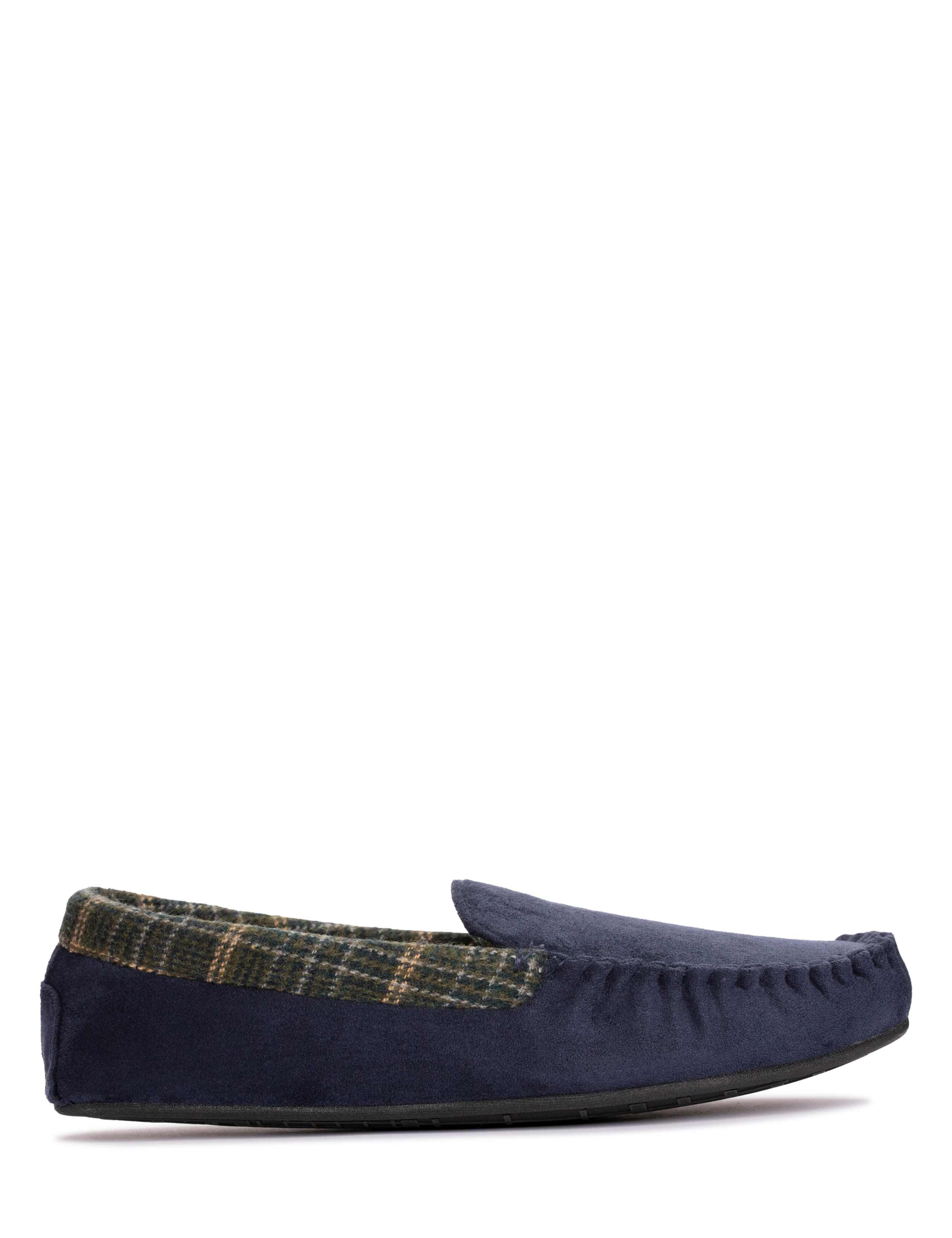 Faux Suede Moccasin Slippers
