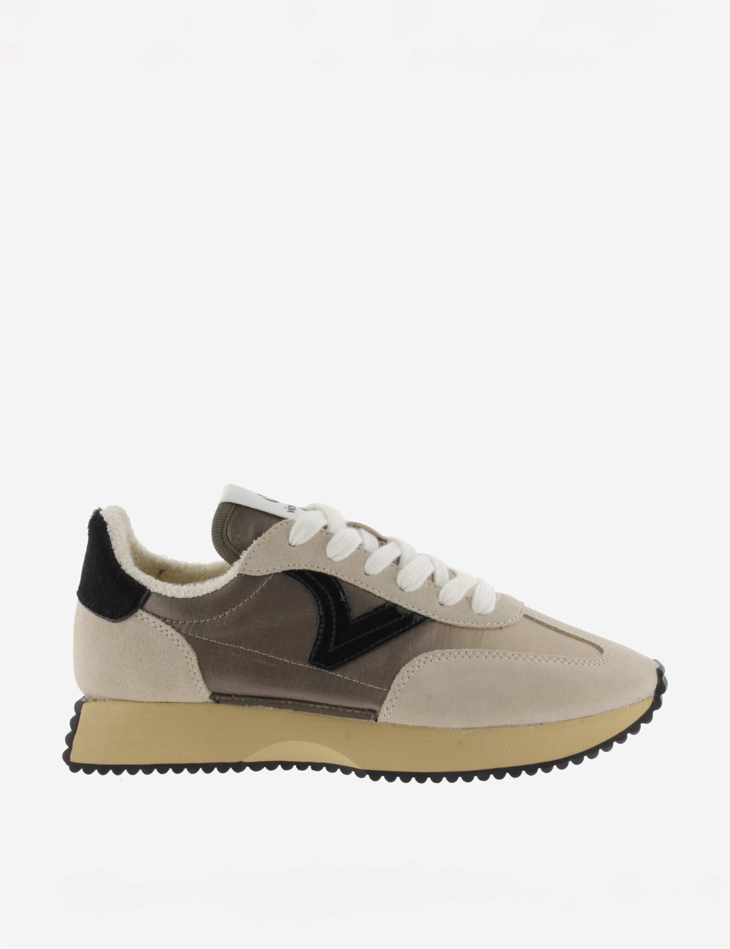 Cosmos Leather & Nylon Metallic Trainers