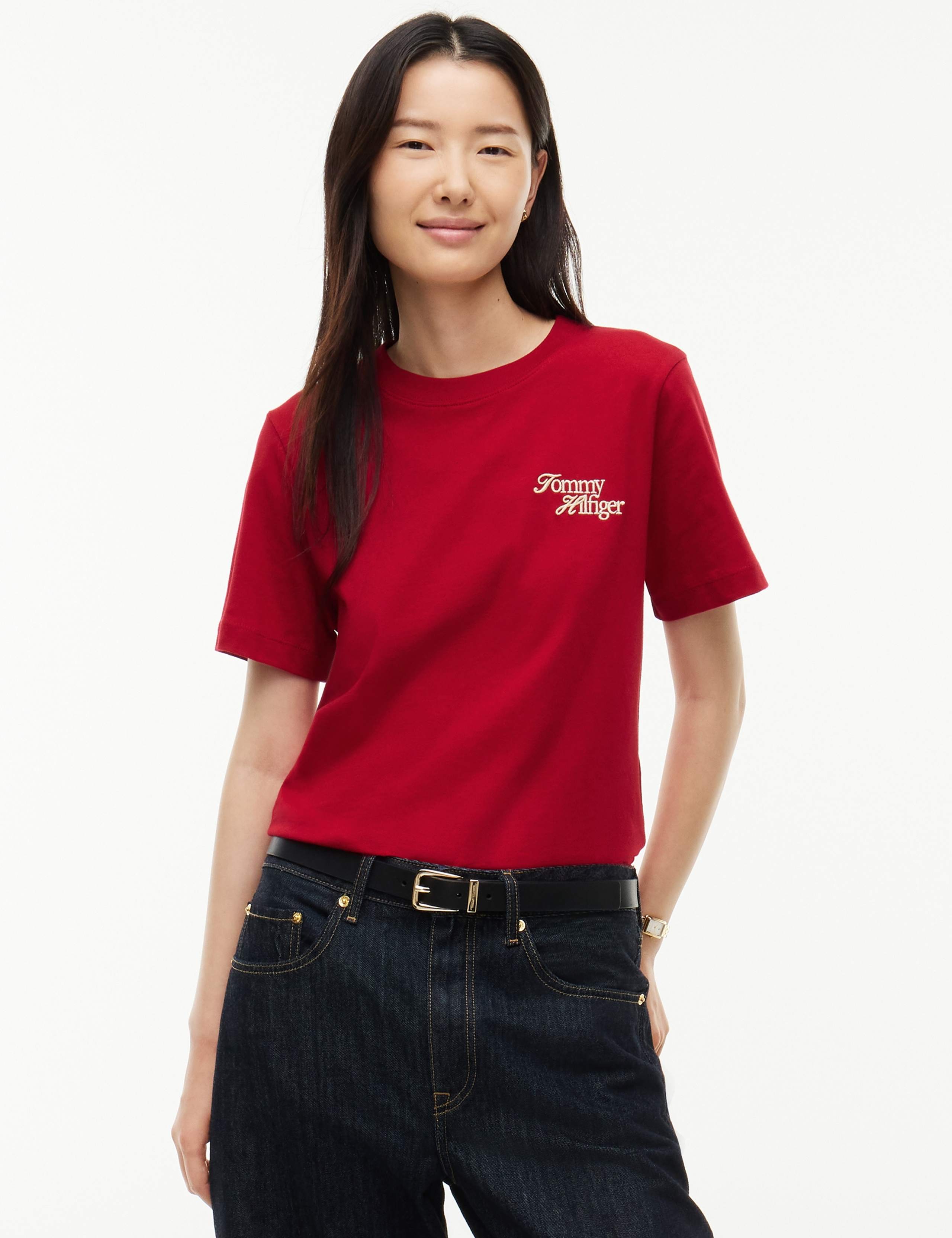 Pure Cotton Script Crew T-Shirt