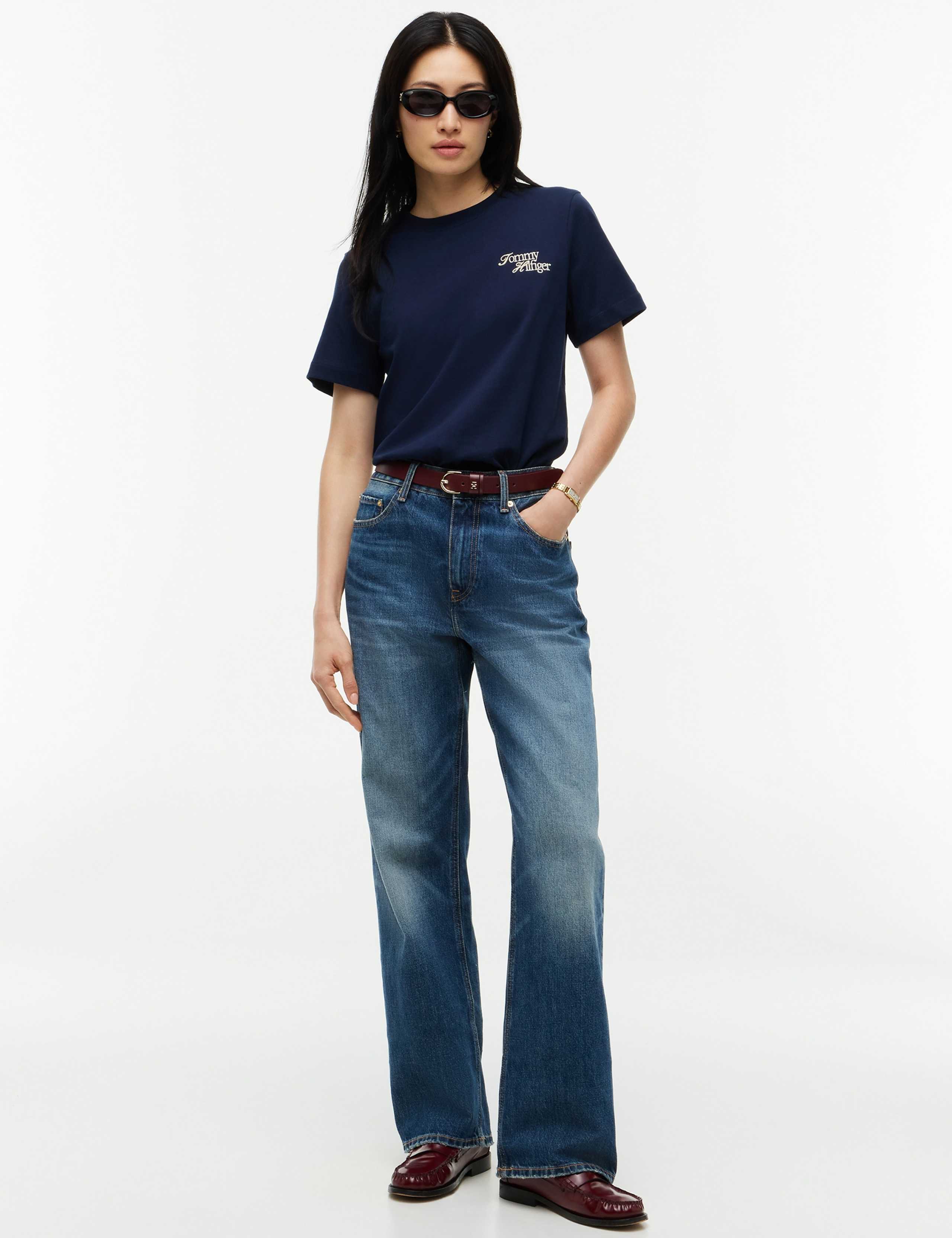 Pure Cotton Script Crew T-Shirt