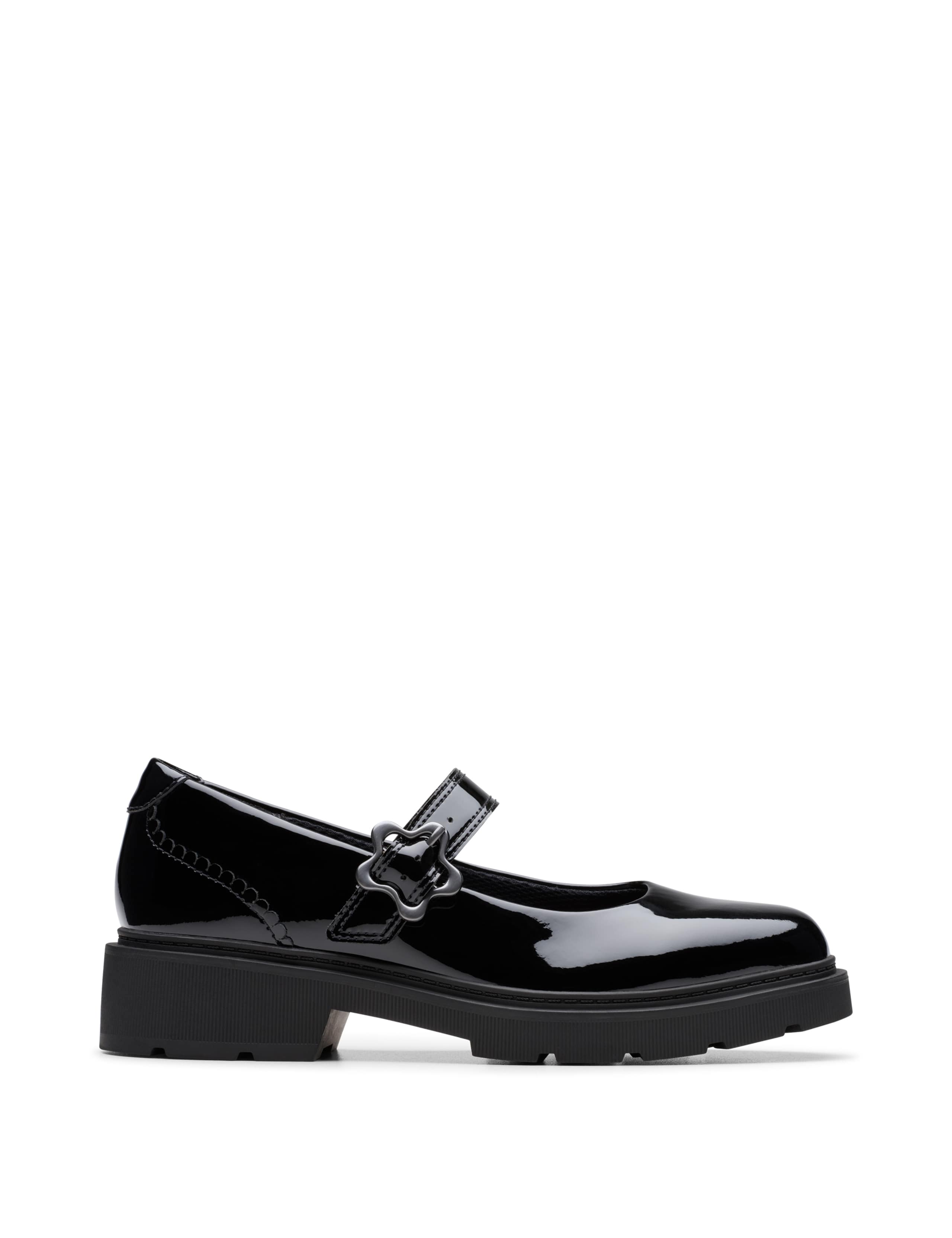 Kids' Leather Riptape Mary Jane Shoes (3 Large - 7 Large)