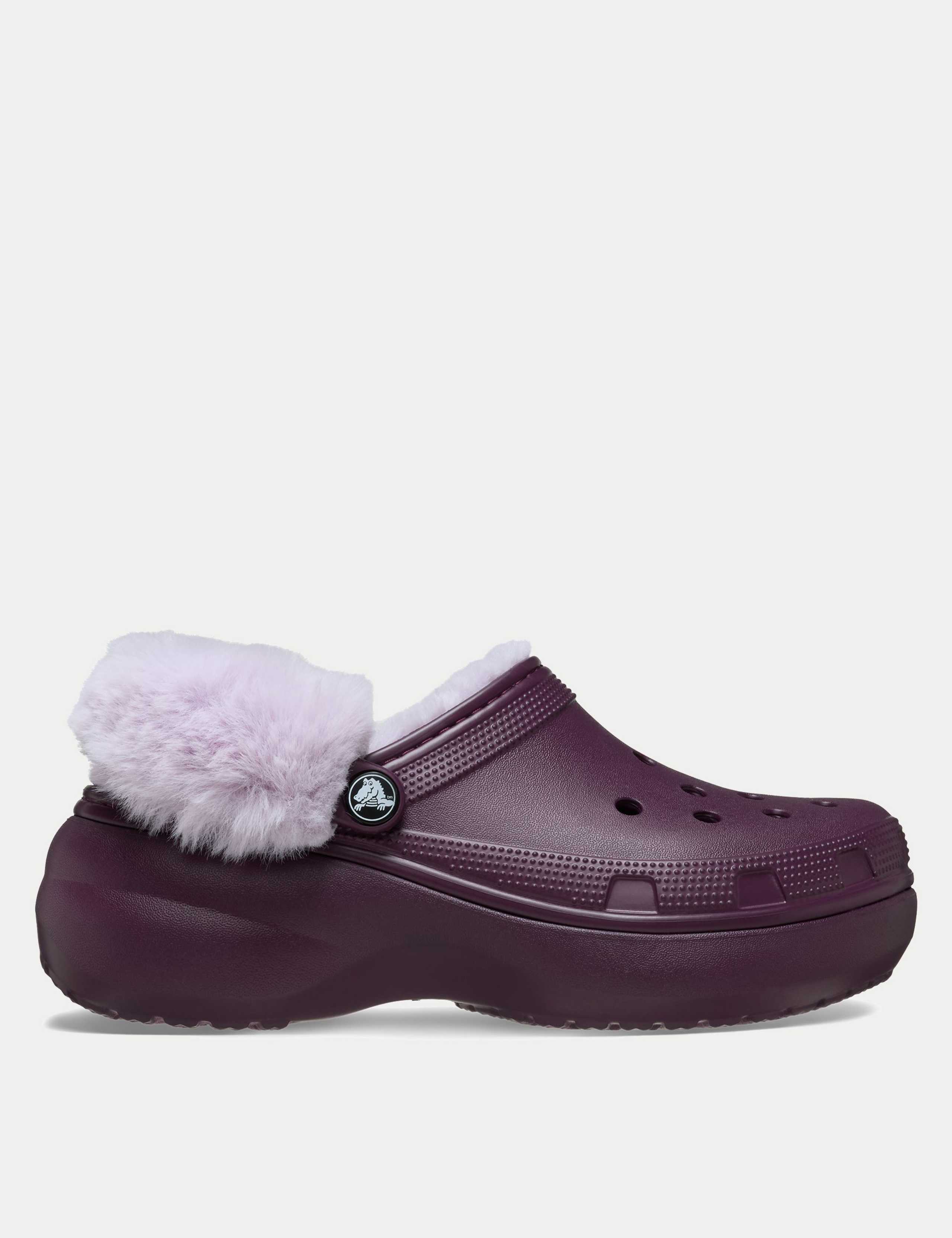 Classic Flatform Faux Fur Lined Mule Slippers