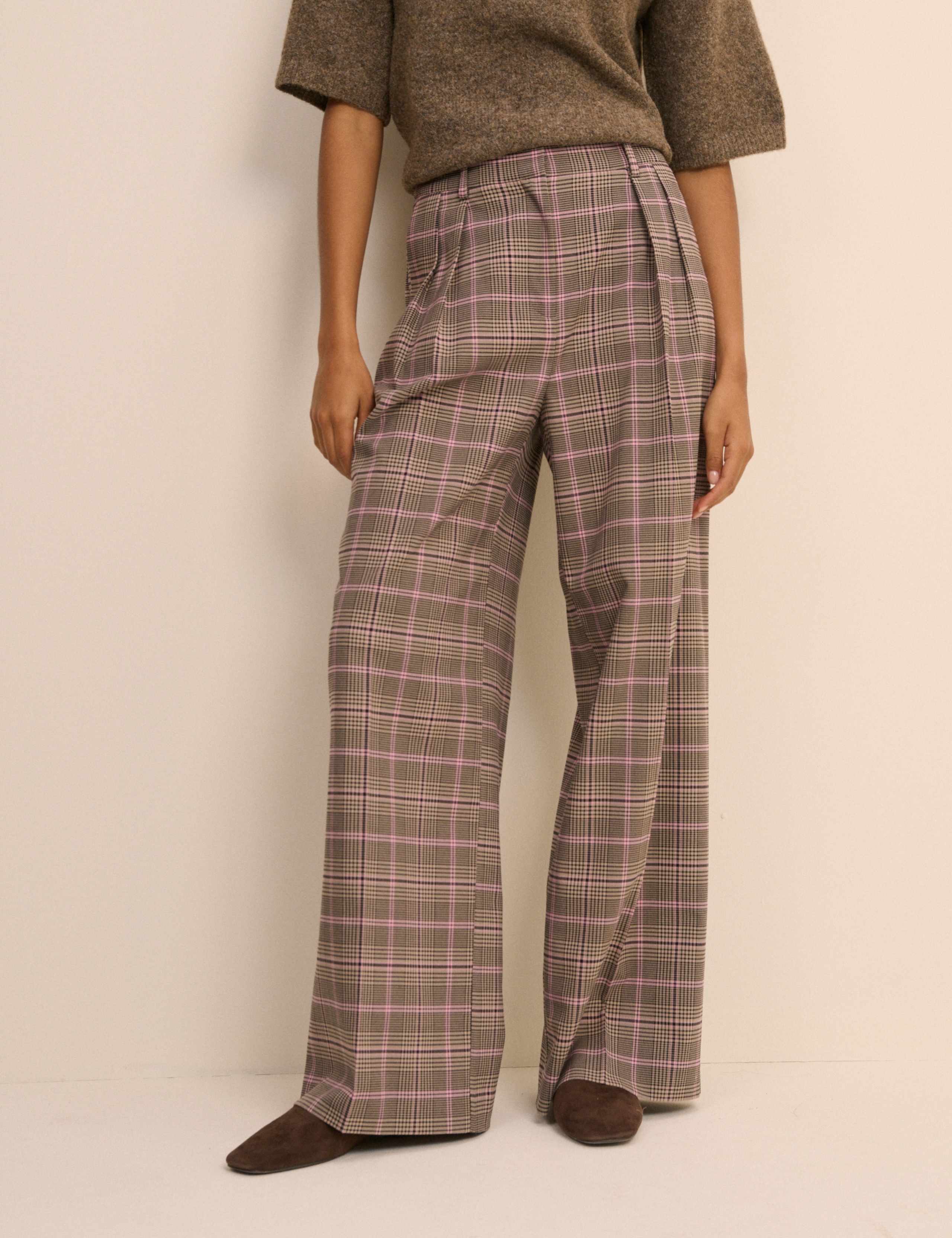 Checked Tailored Trousers