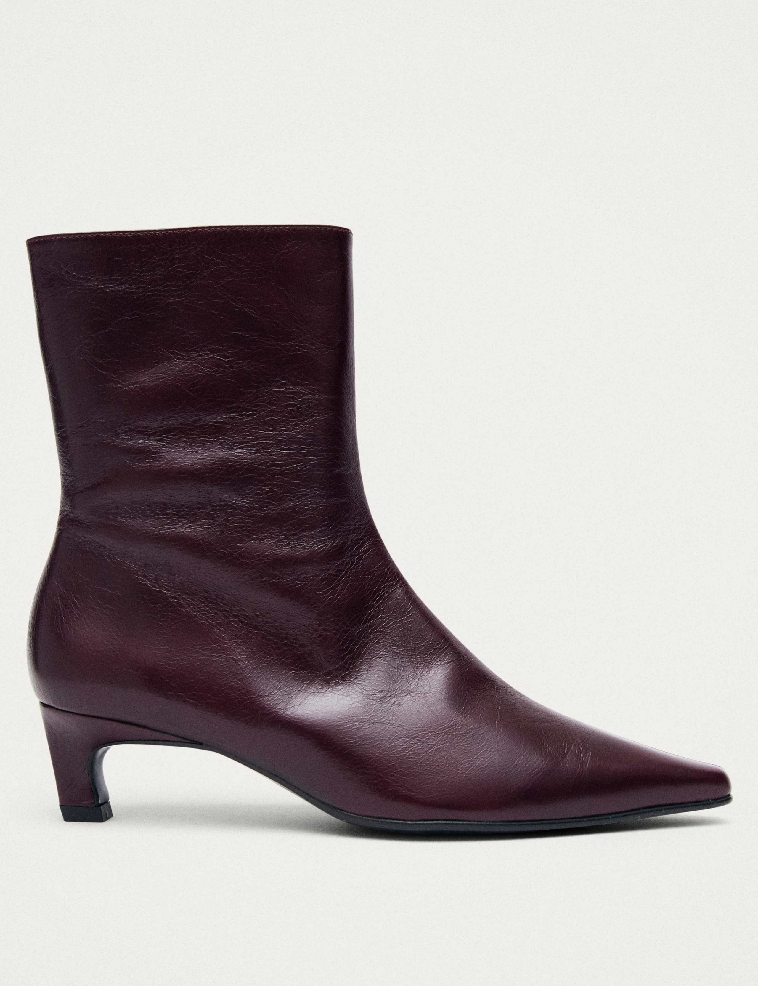 Ambar Rift Leather Pointed Ankle Boots