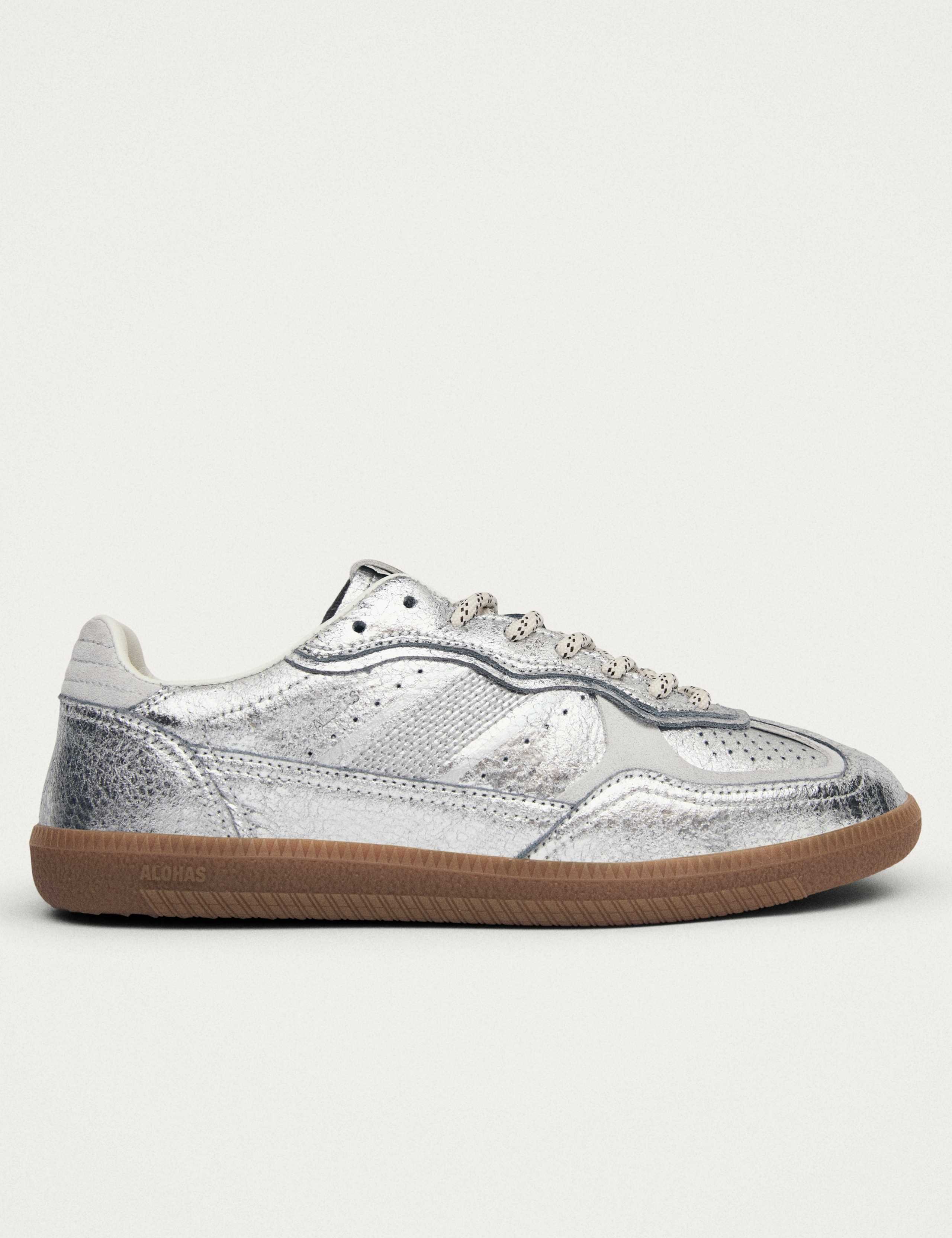 Tb.490 Leather Metallic Trainers