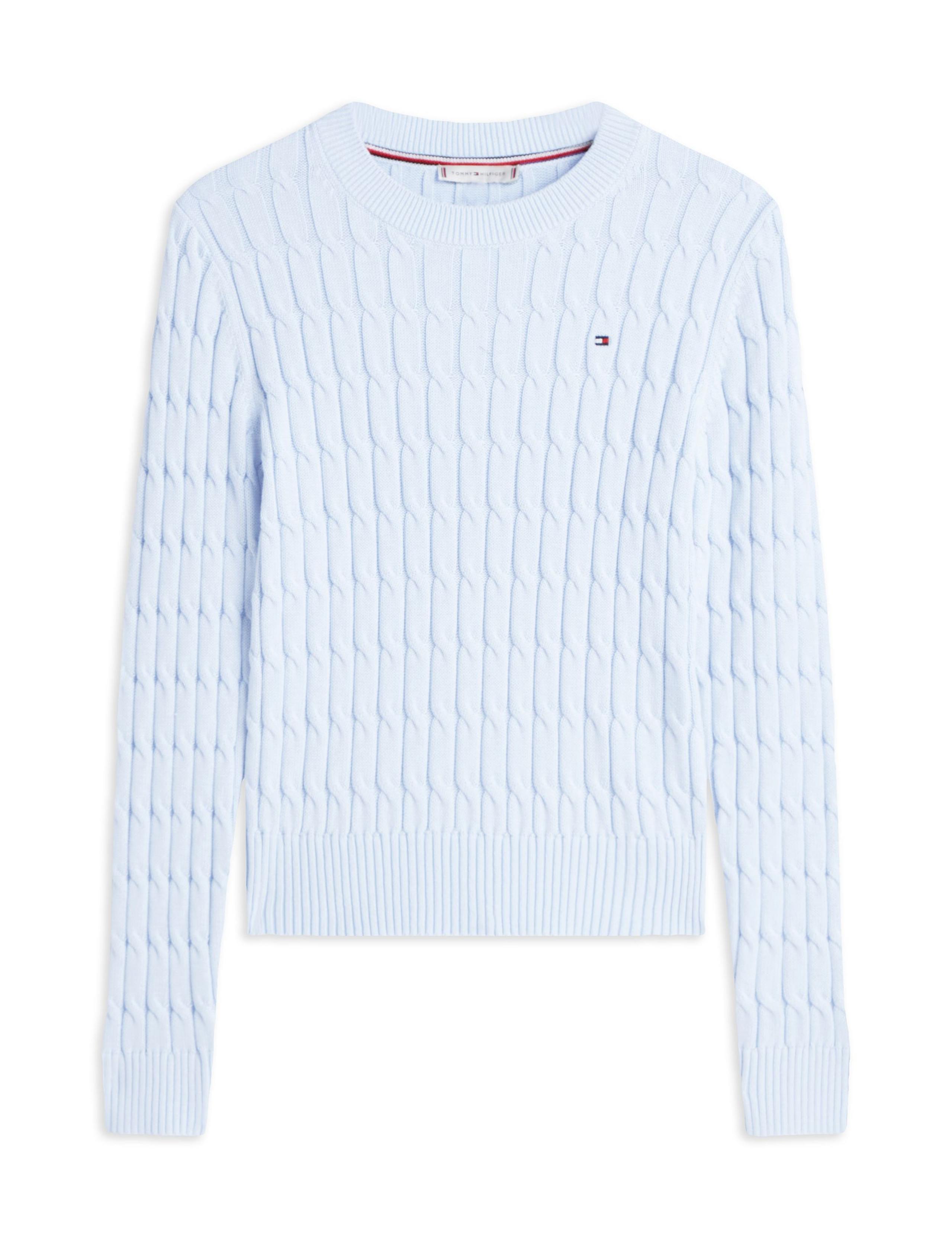 Pure Cotton Cable Knit Crew Neck Jumper