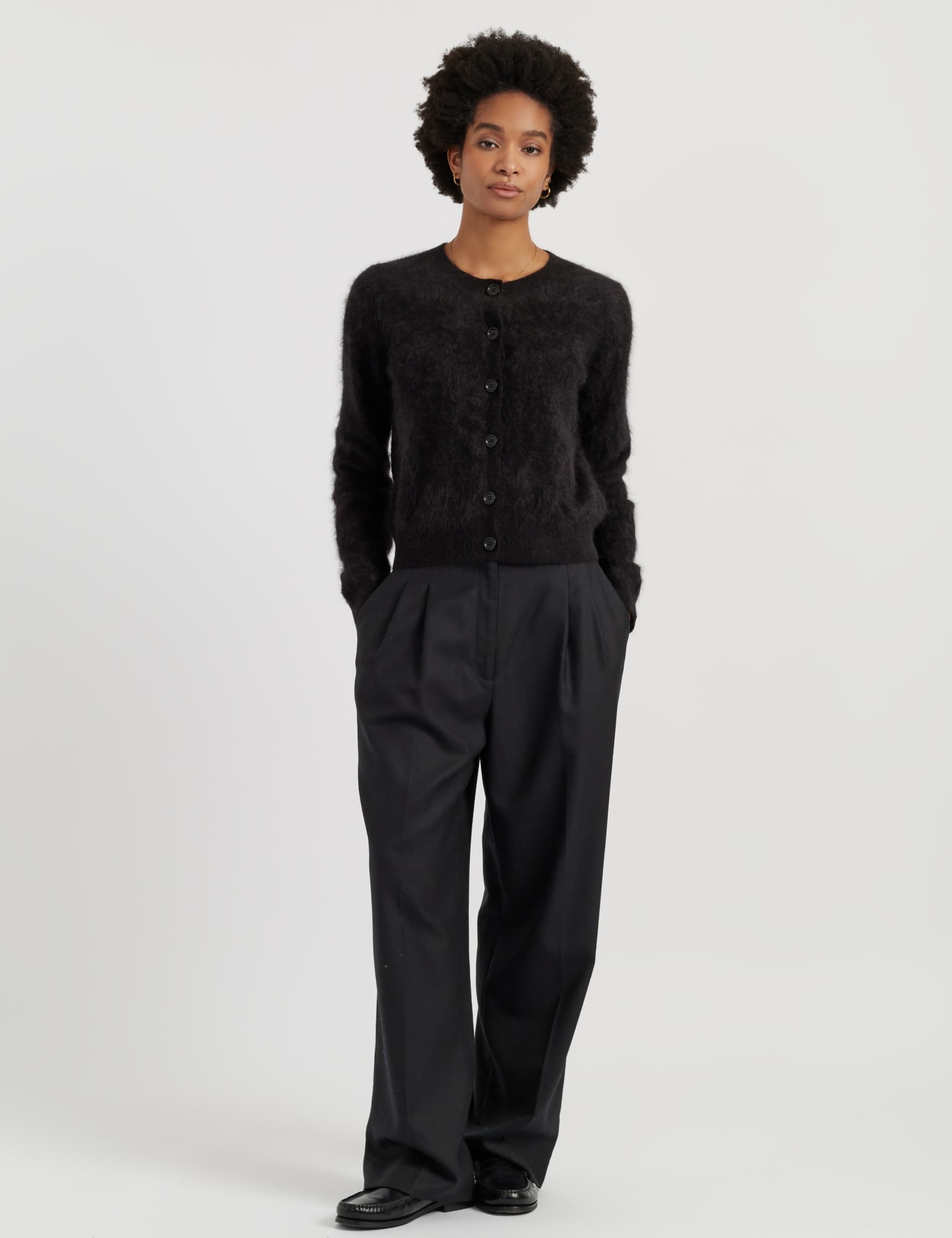 Pure Merino Wool Button Through Cardigan