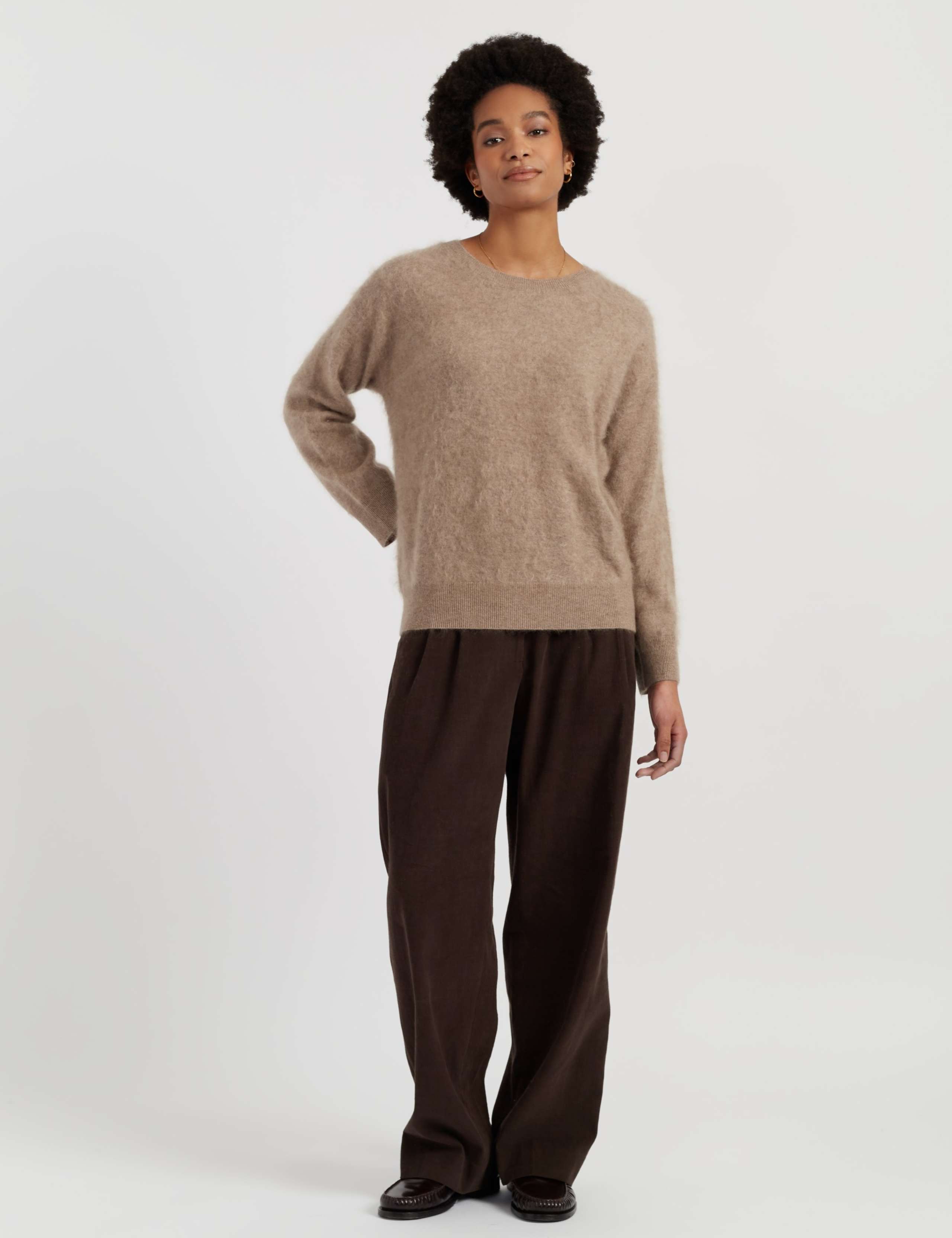 Pure Merino Wool Crew Neck Relaxed Sweatshirt
