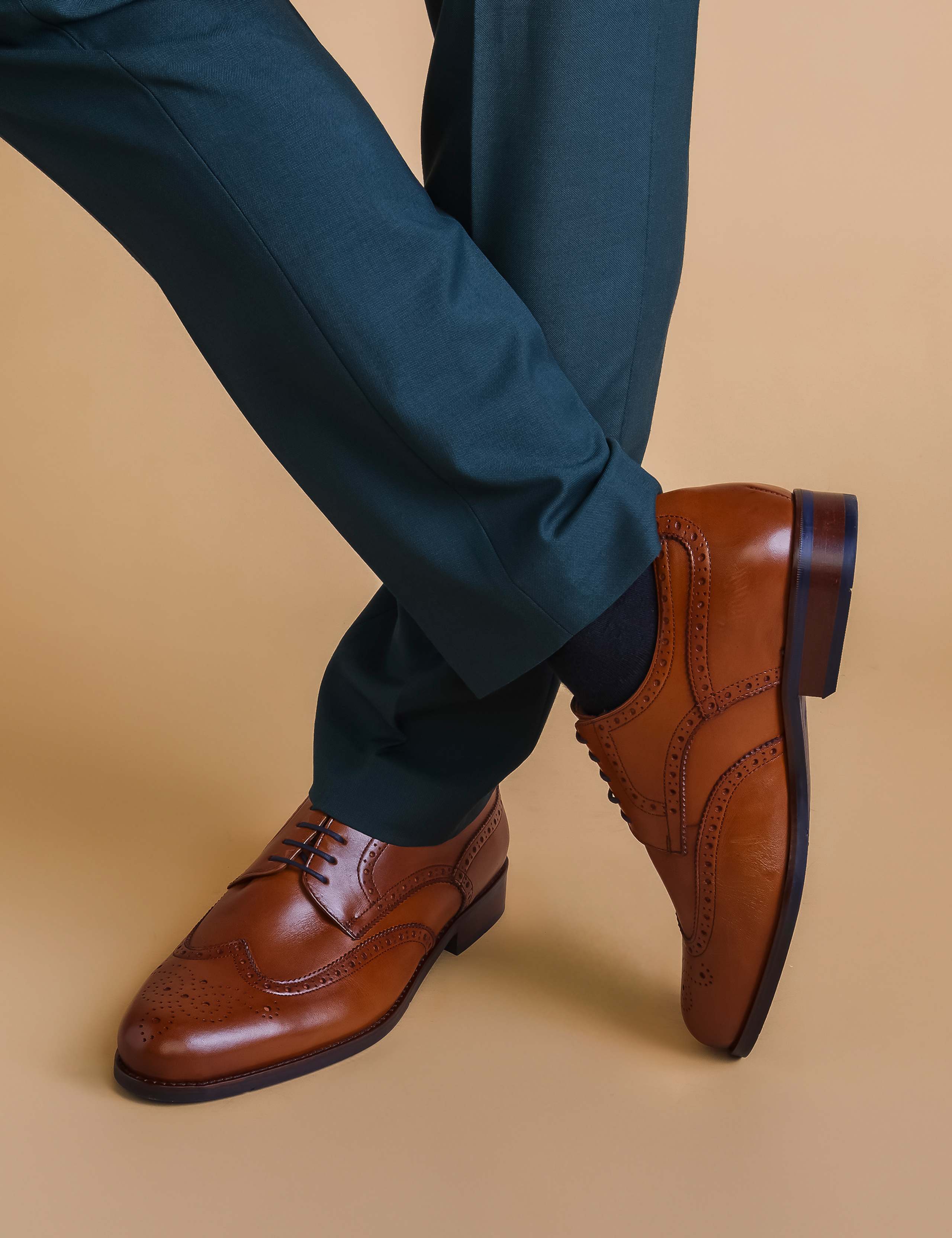 Wide Fit Leather Brogues