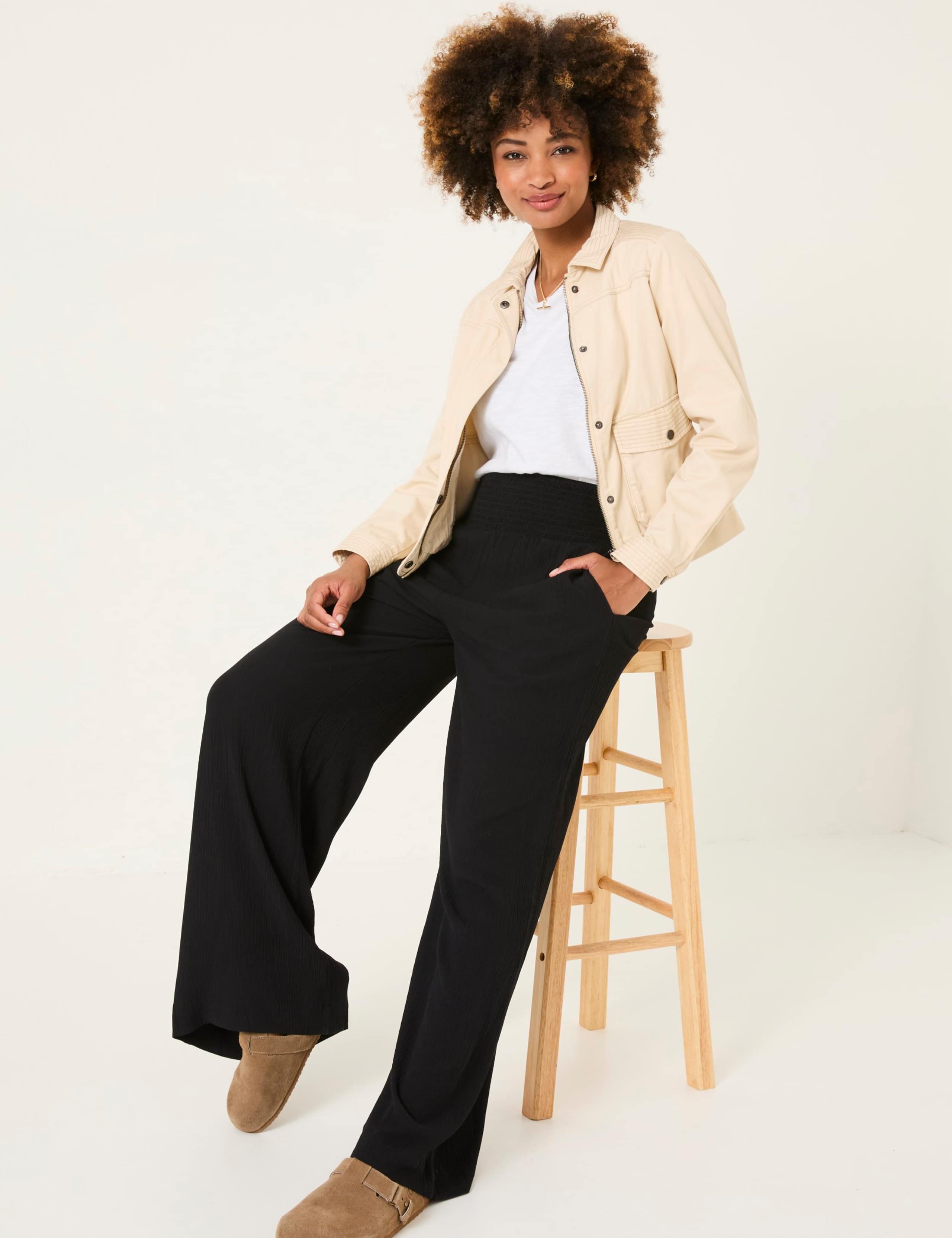 Elasticated Waist Palazzo Trousers