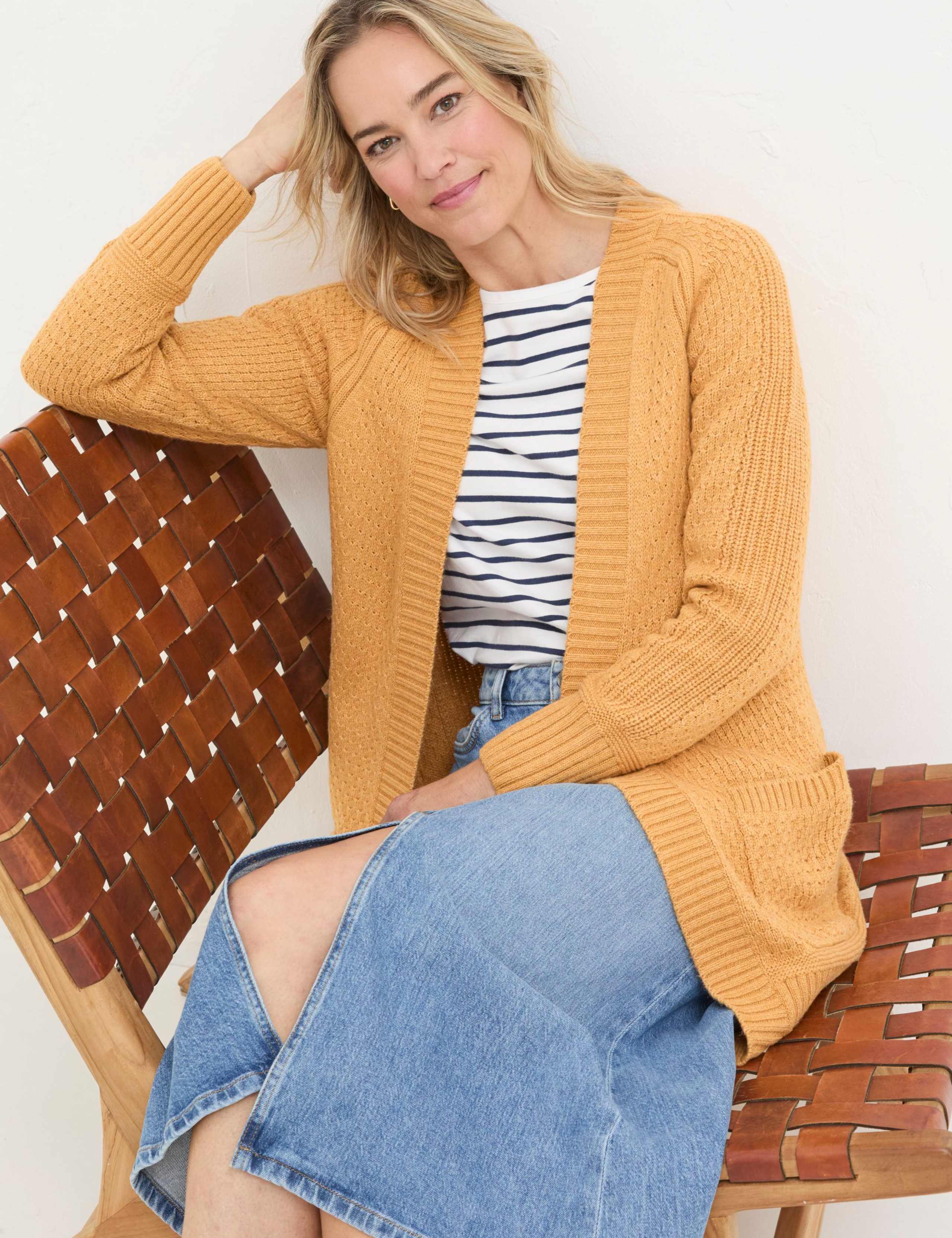 Textured Edge to Edge Longline Cardigan