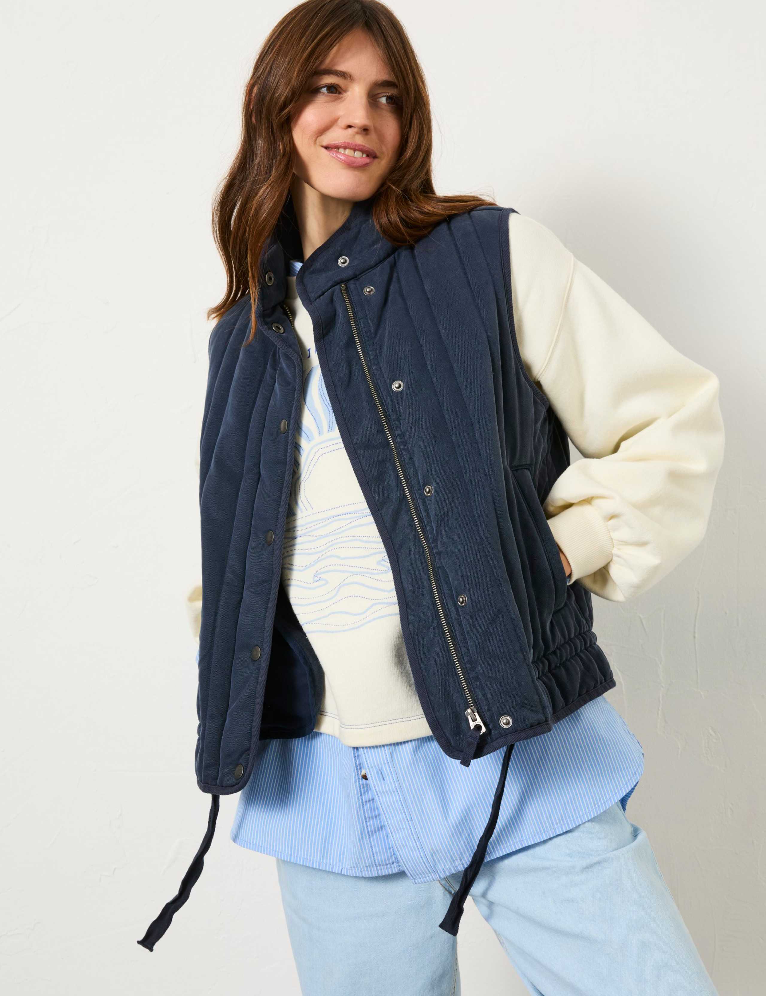 Modal Quilted High Neck Gilet