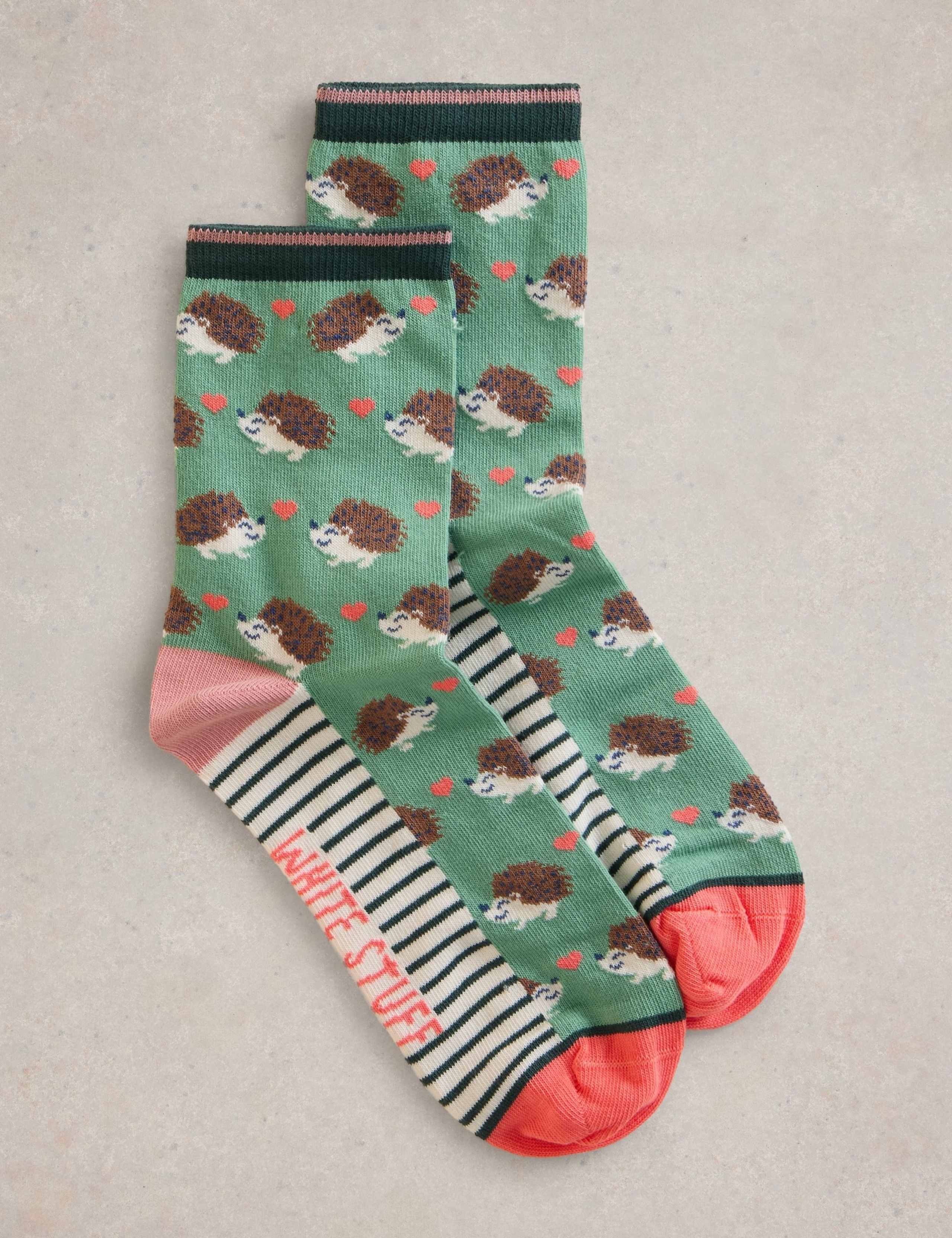 Cotton Rich Hedgehog Ankle High Socks