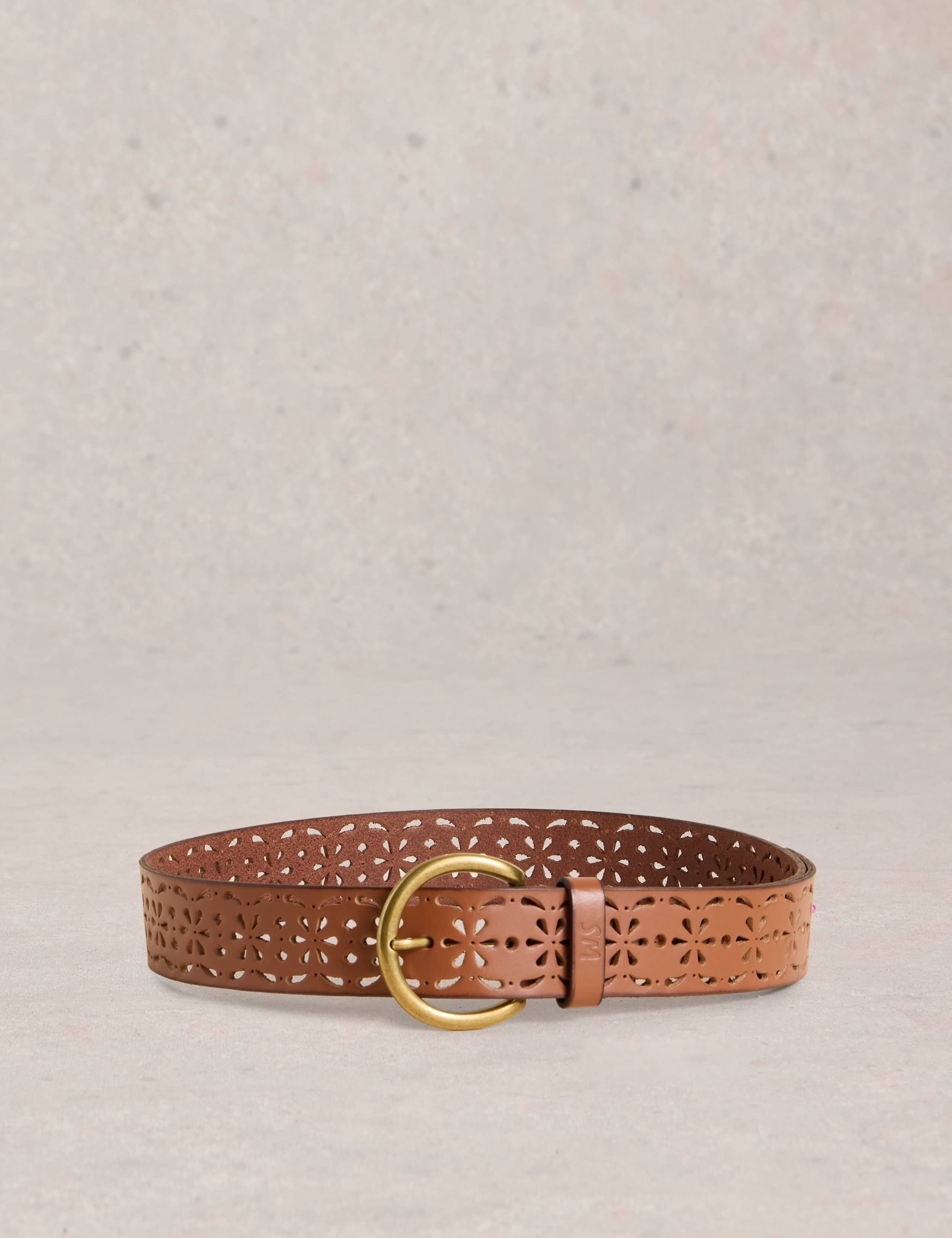 Leather Punch Out Jeans Belt