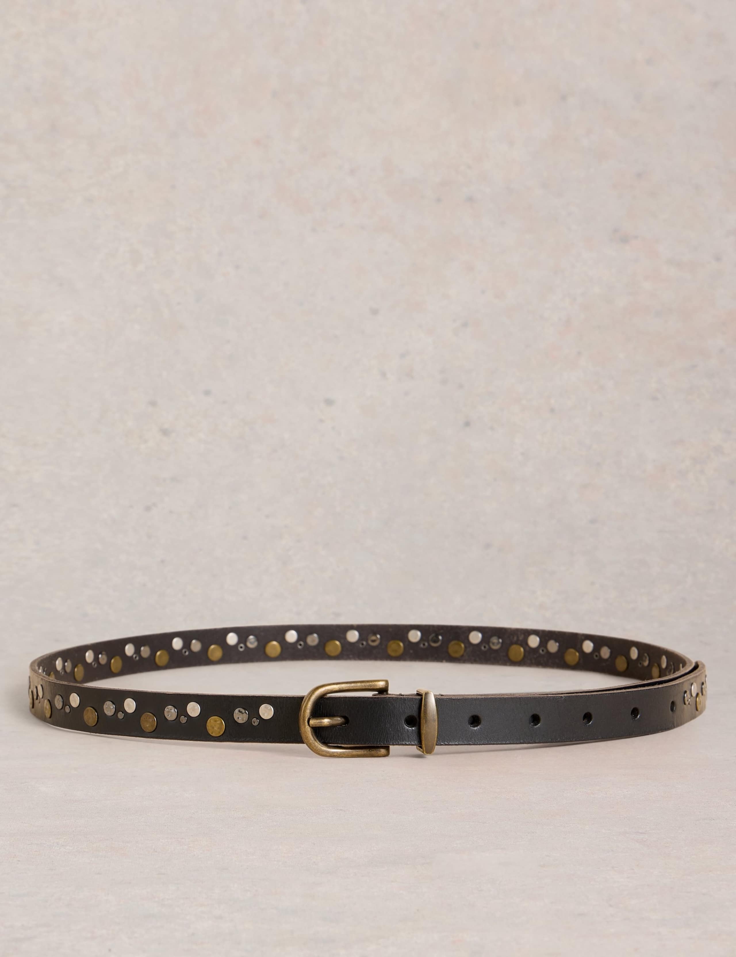 Leather Studded Jeans Belt