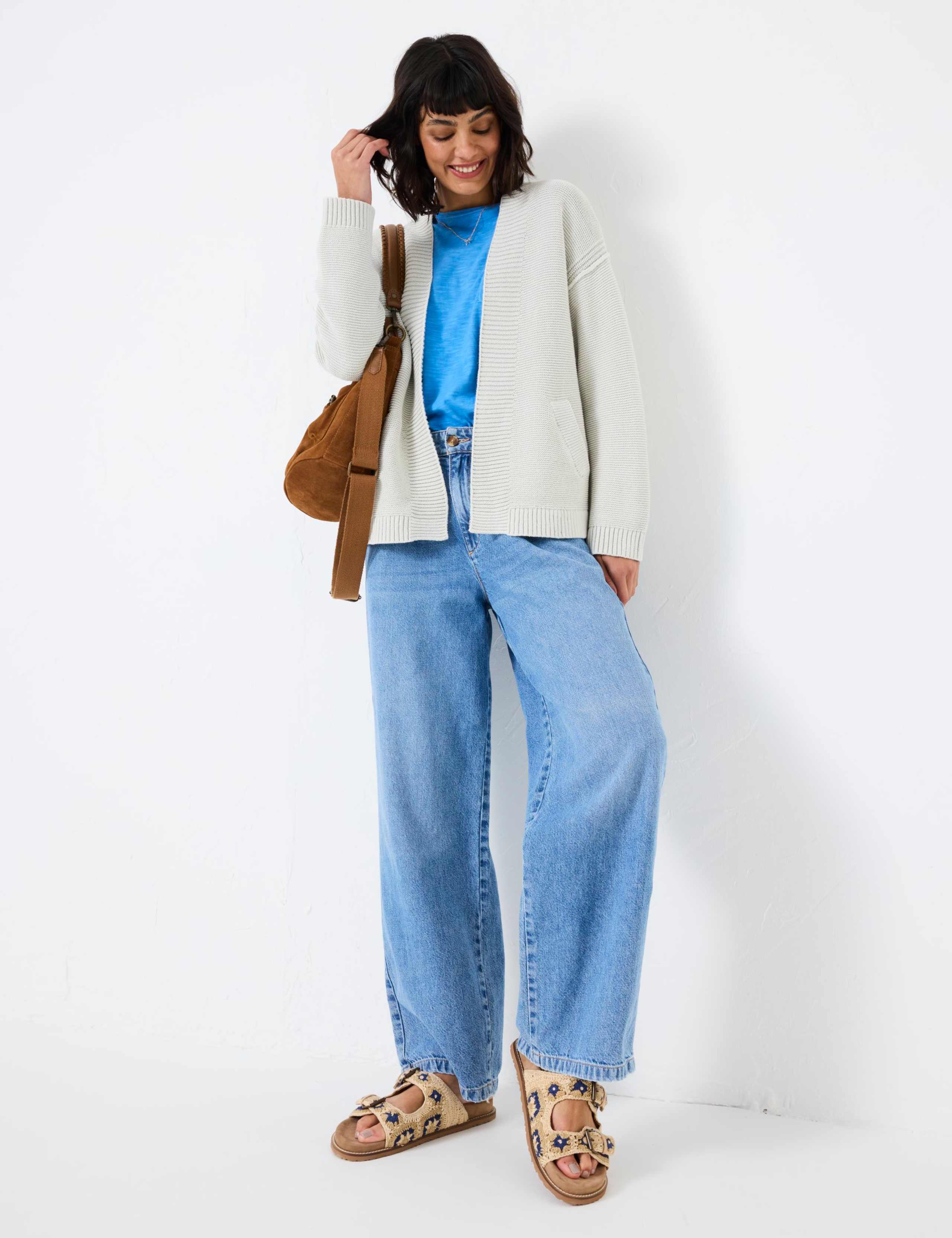 Pure Cotton Edge to Edge Cardigan