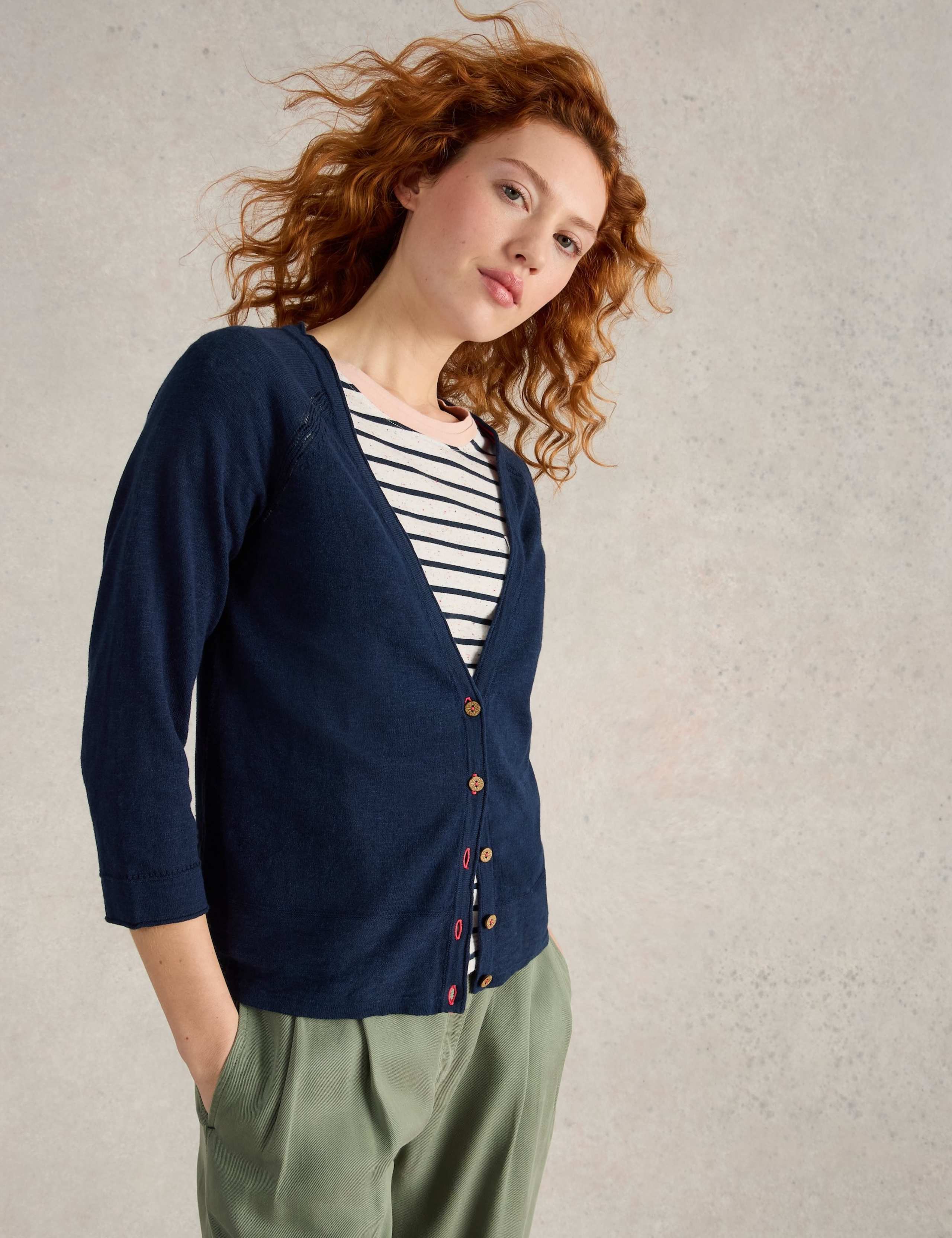 Cotton Rich V-Neck Cardigan