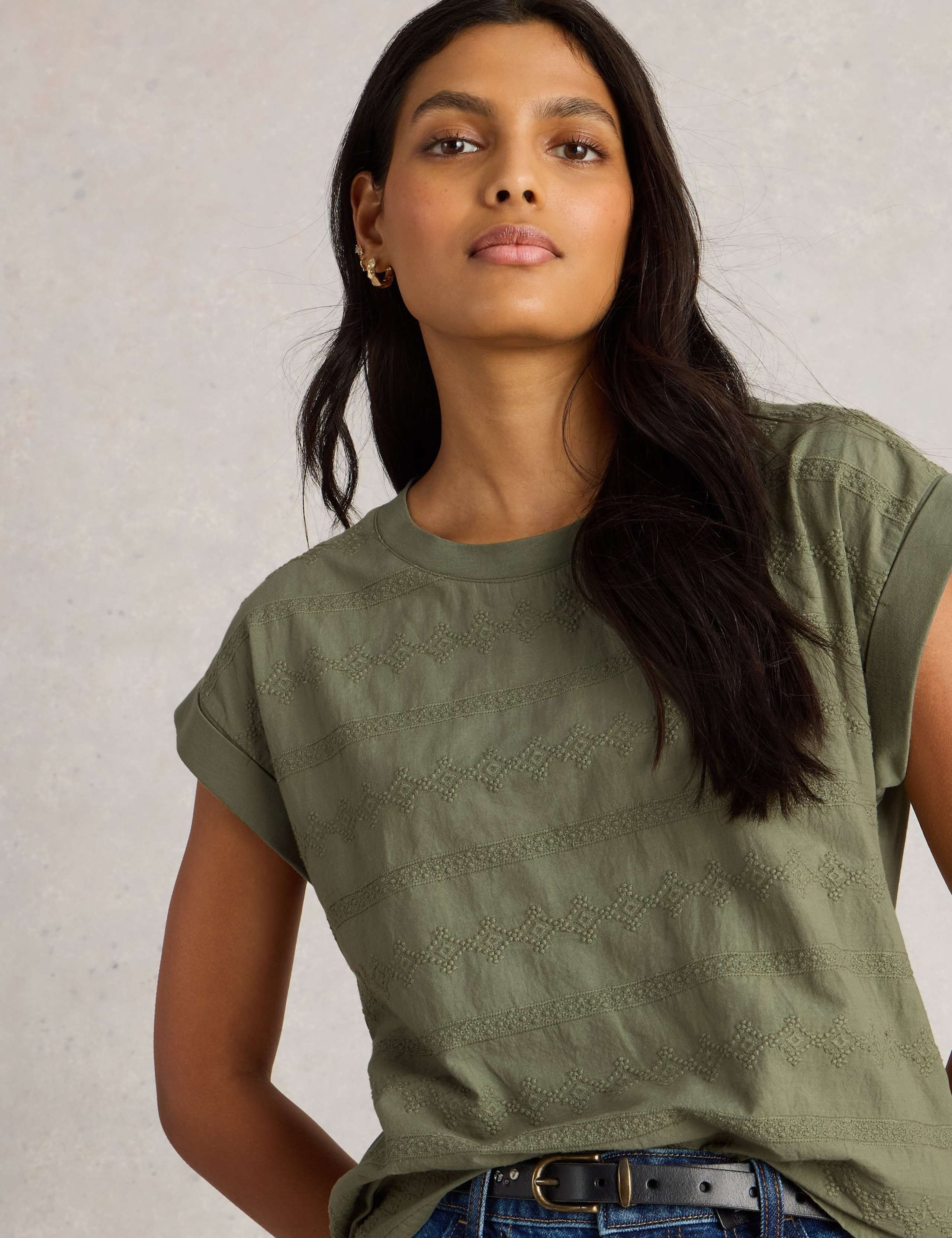 Pure Cotton Broderie T-Shirt