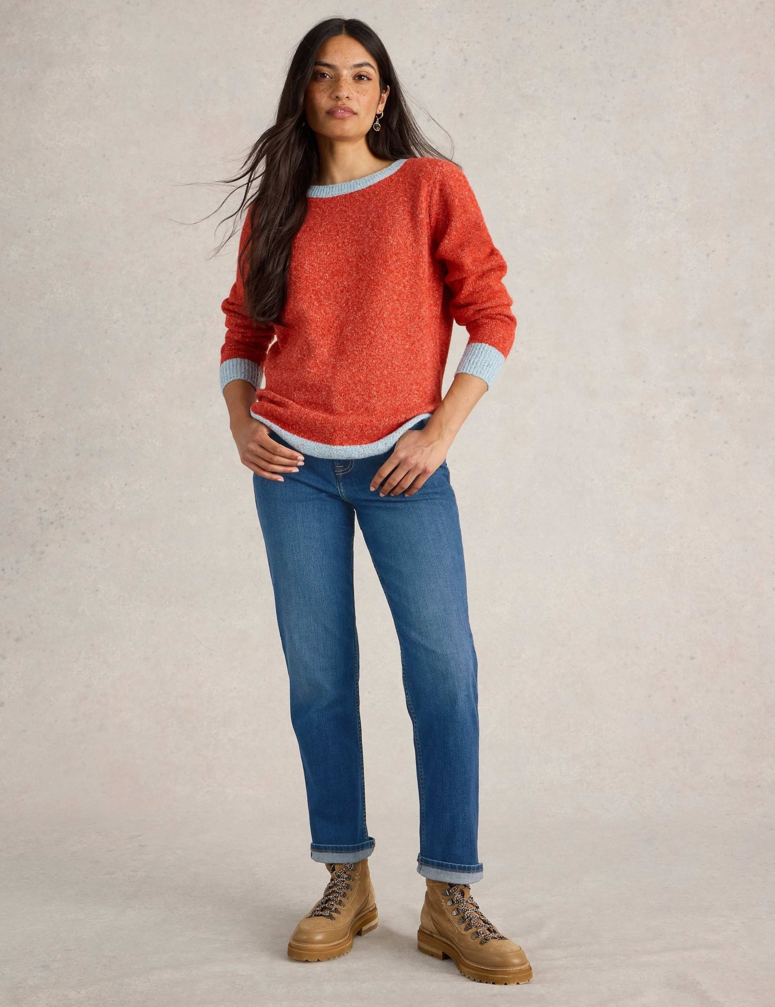 High Waisted Straight Leg Jeans