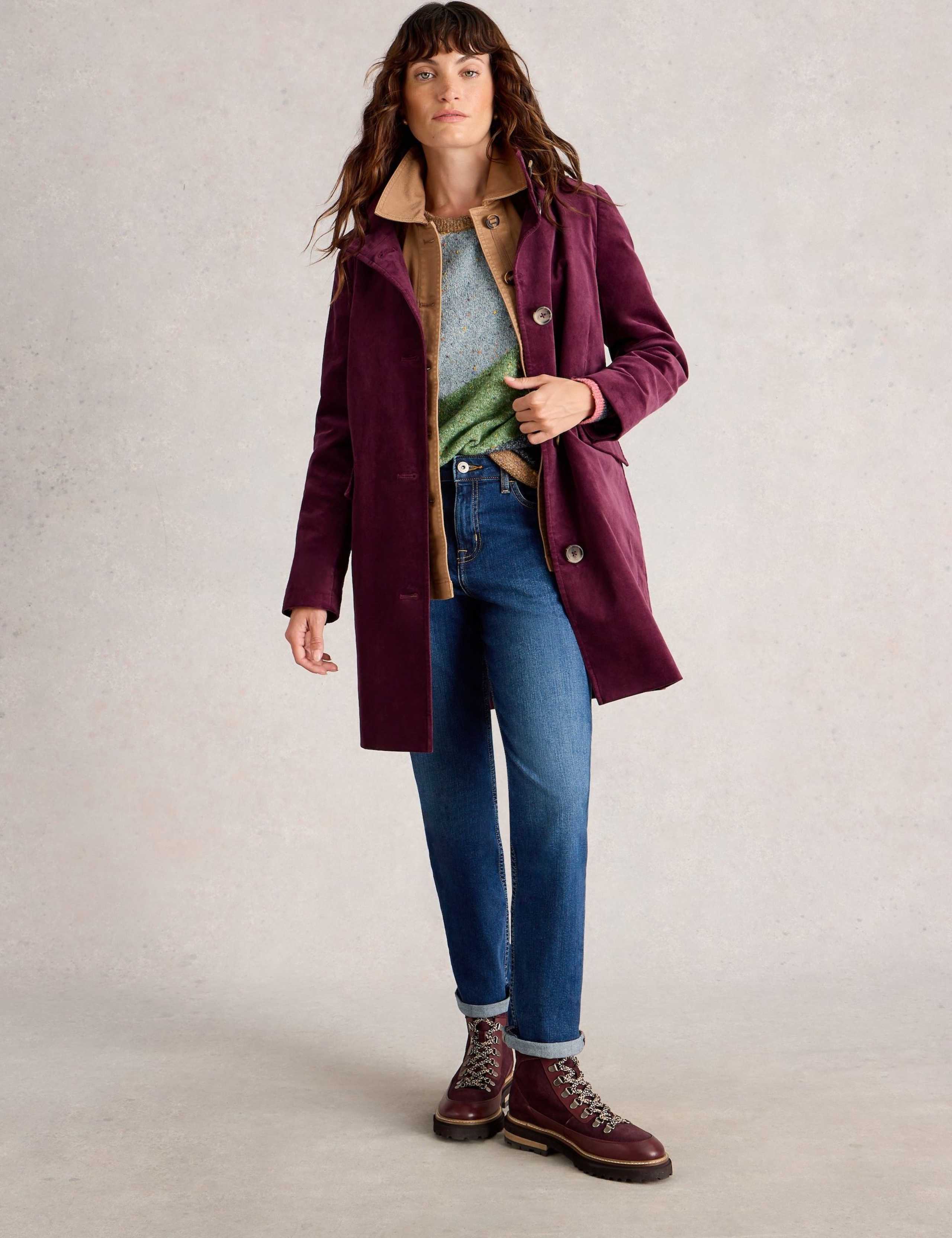 Cotton Rich Velvet Overcoat