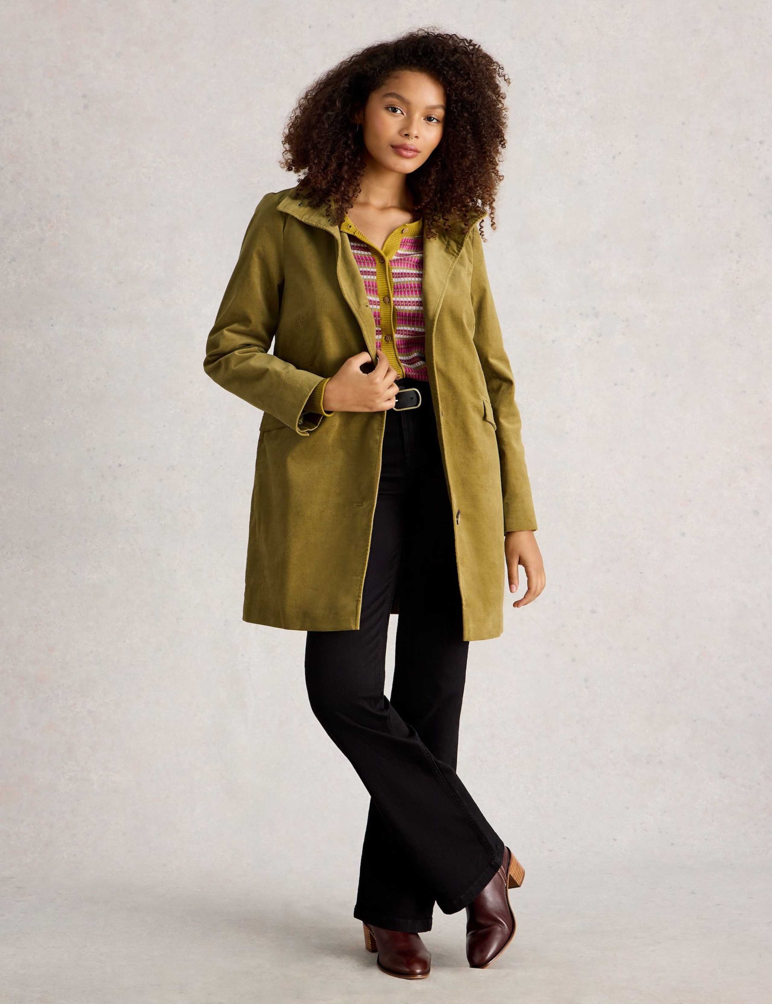 Cotton Rich Velvet Overcoat