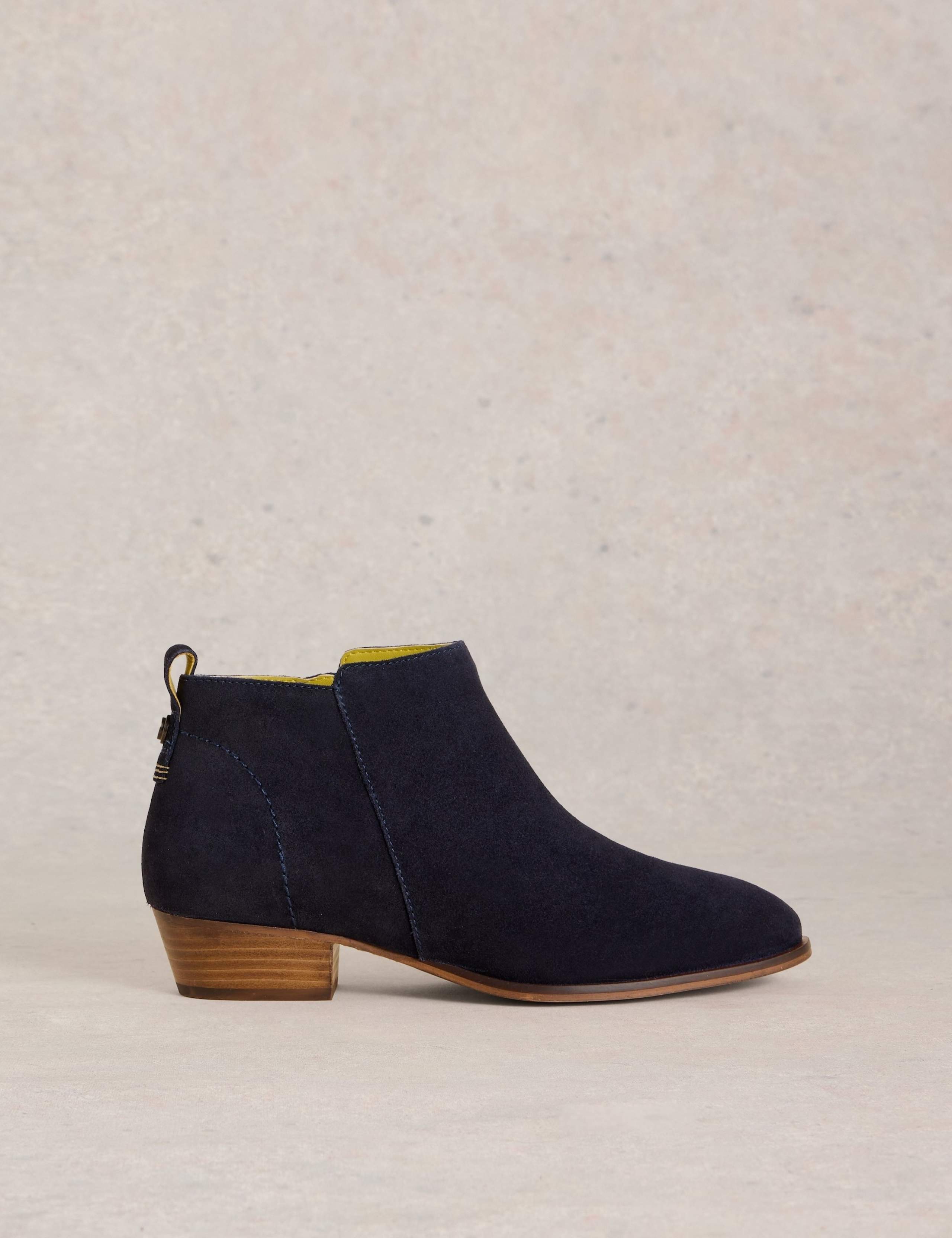 Suede Block Heel Ankle Boots