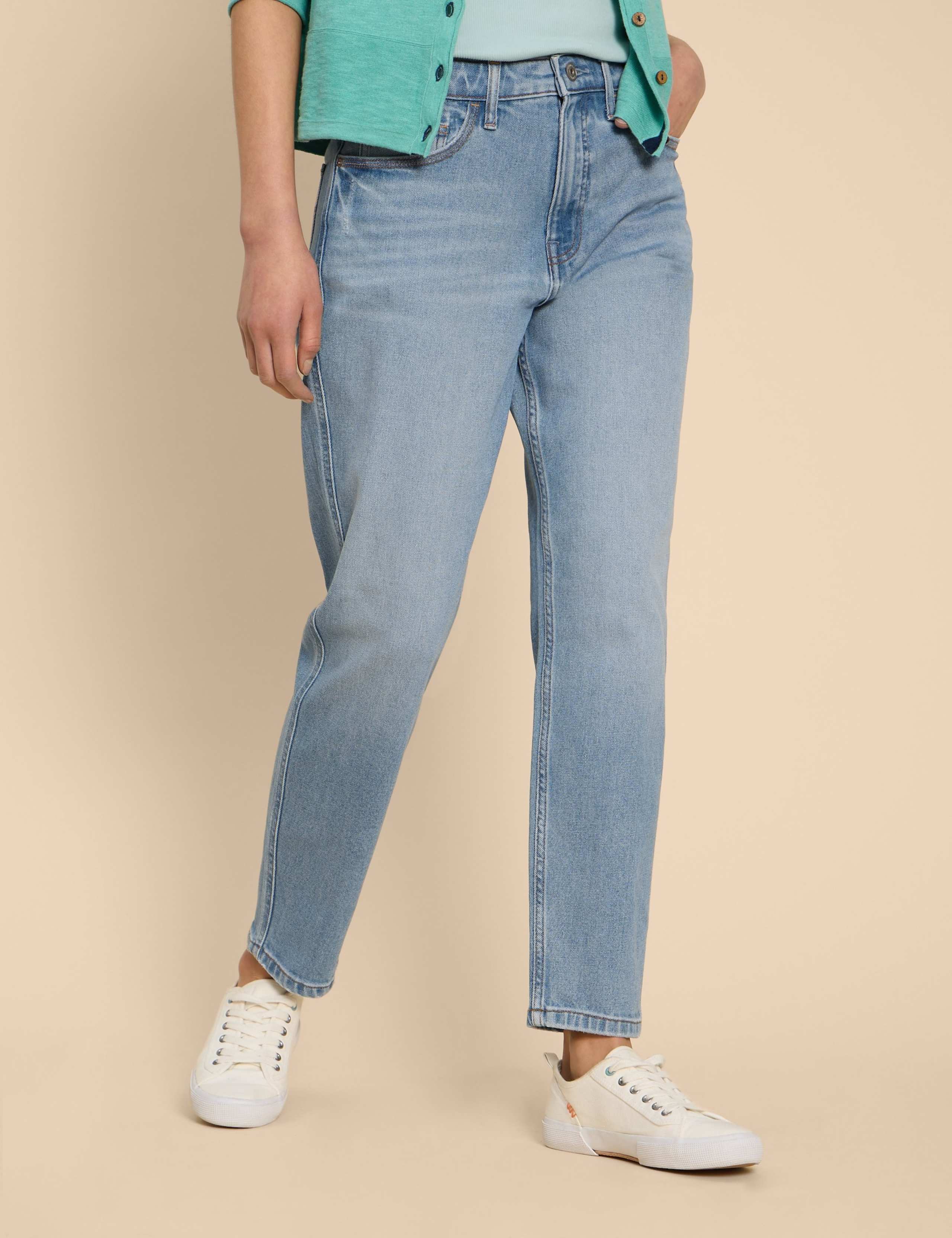 Freya Mid Rise Straight Leg Jeans