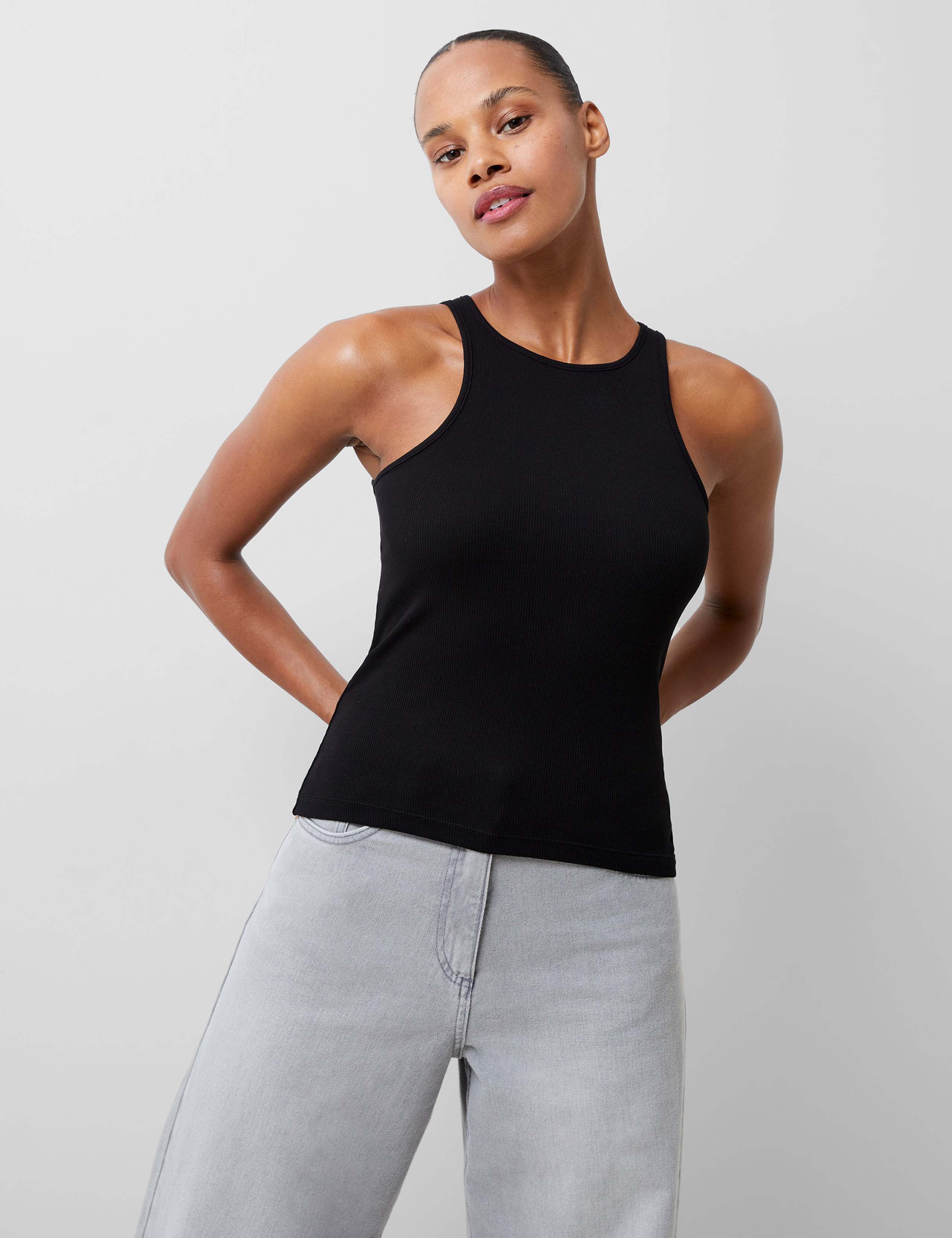 Cotton Rich Ribbed Vest