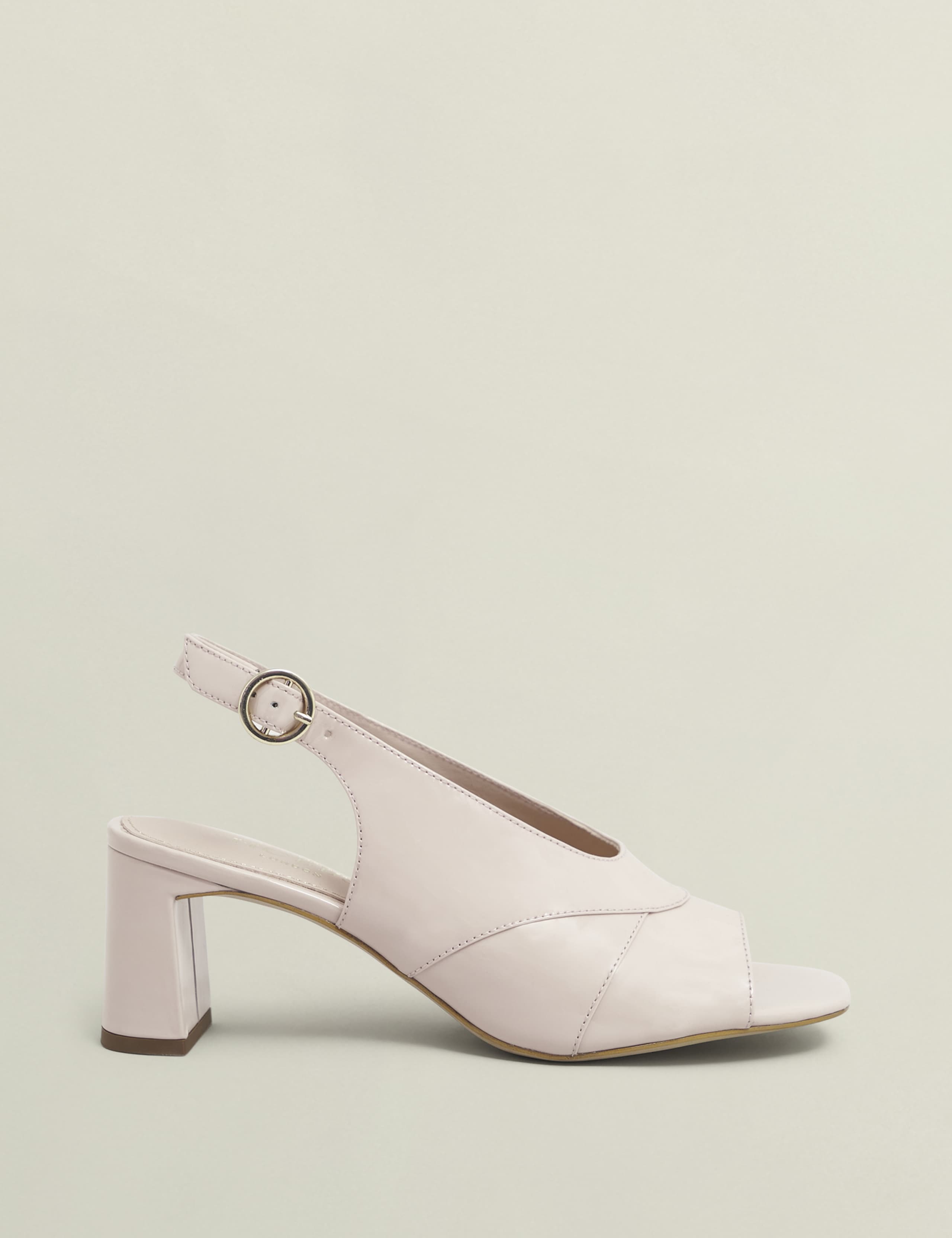 Suede Block Heel Slingback Open Toe Sandals