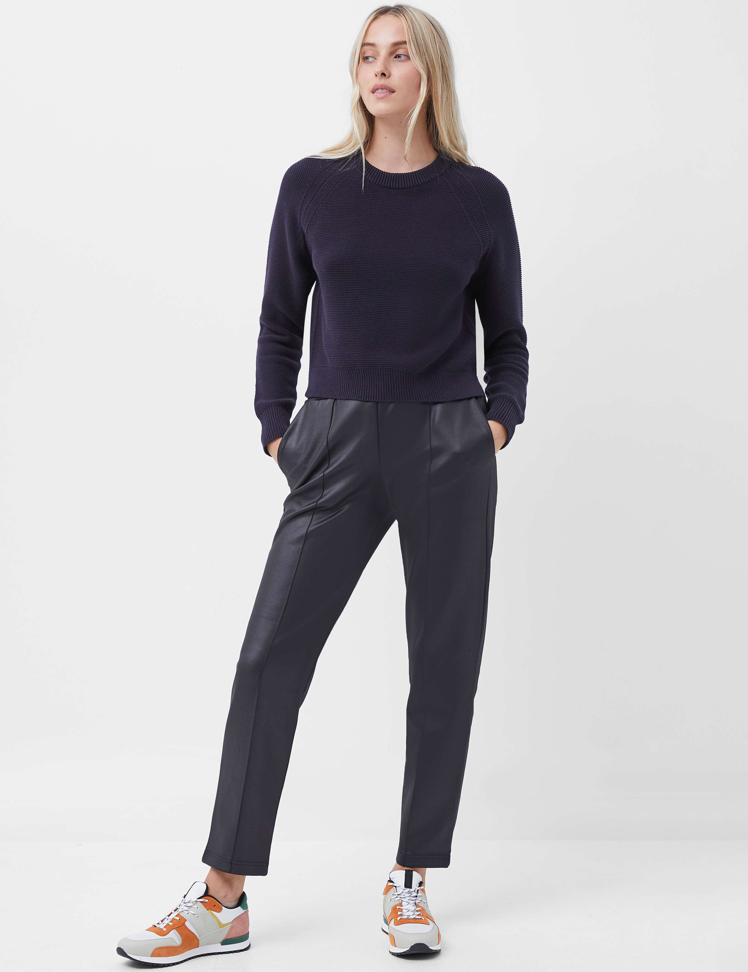 Pure Cotton Textured Relaxed Jumper